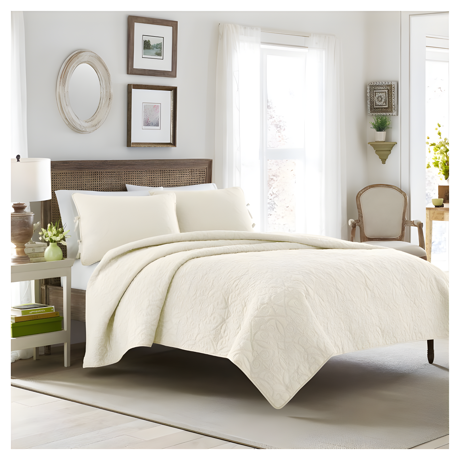 Laura Ashley Laura Ashley Felicity Cotton Reversible Quilt Set