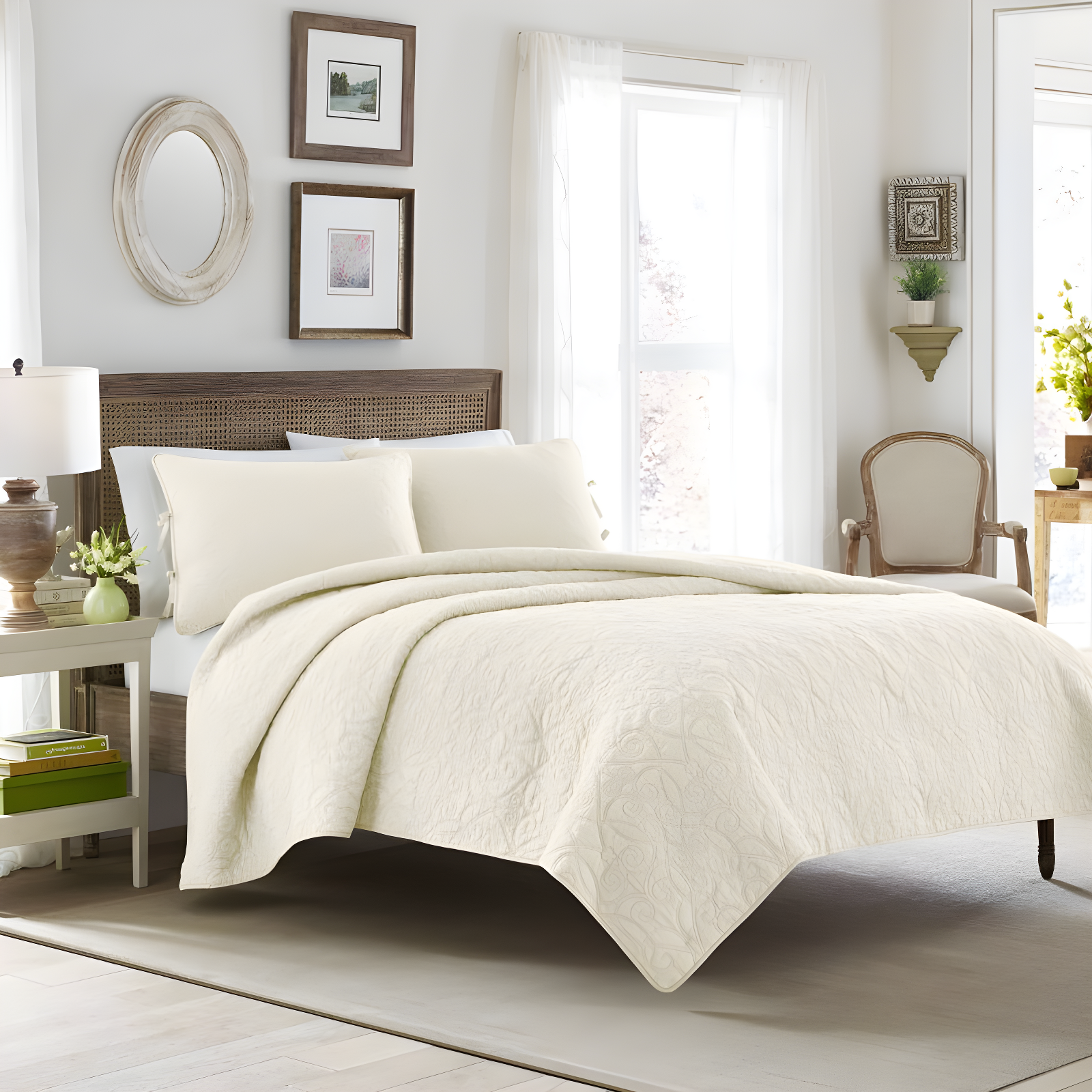 Laura Ashley Laura Ashley Felicity Cotton Reversible Quilt Set