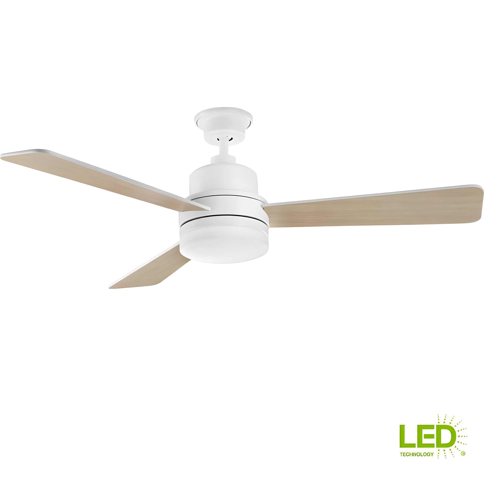 P2556-3030K-Progress Lighting-Trevina II - Wide - Ceiling Fan - 1 Light - Wall Control in Modern style - 52 Inches wide by 15.75 Inches high-White