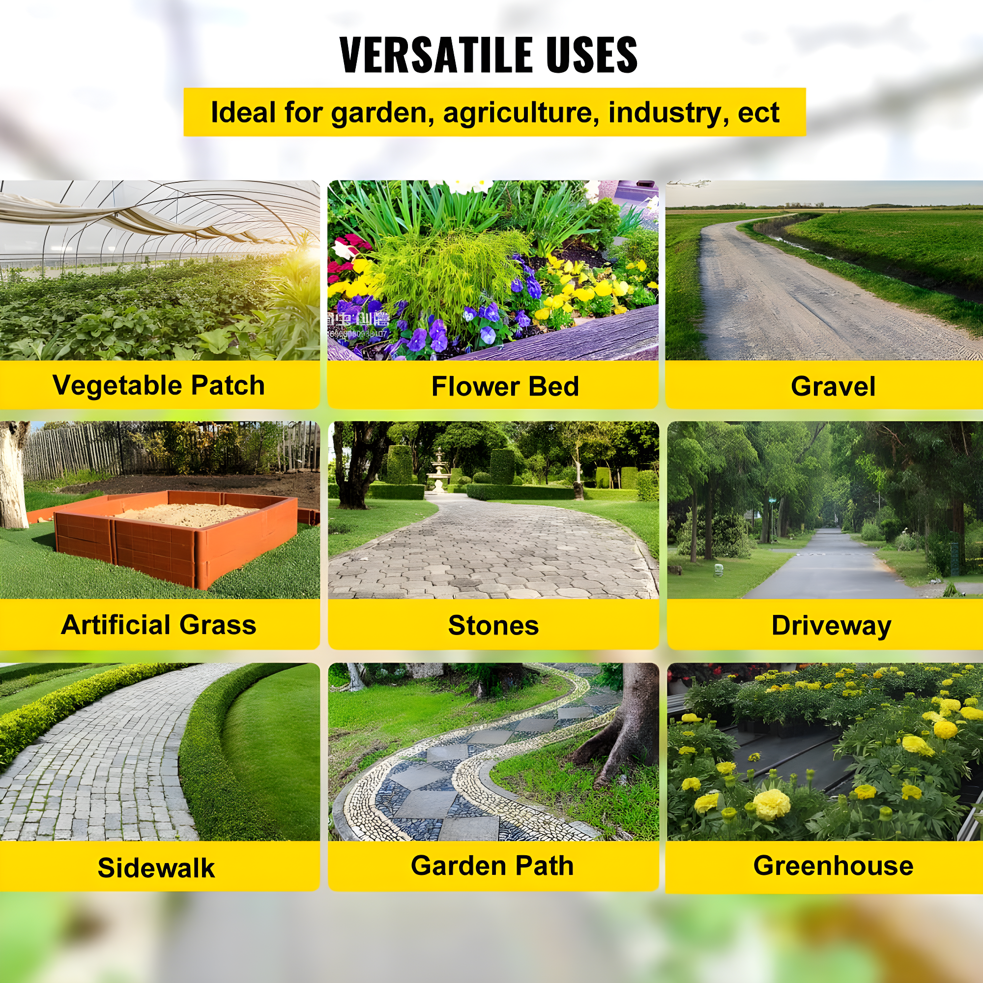 VEVOR Landscape Fabric Garden Weed Barrier Driveway Fabric