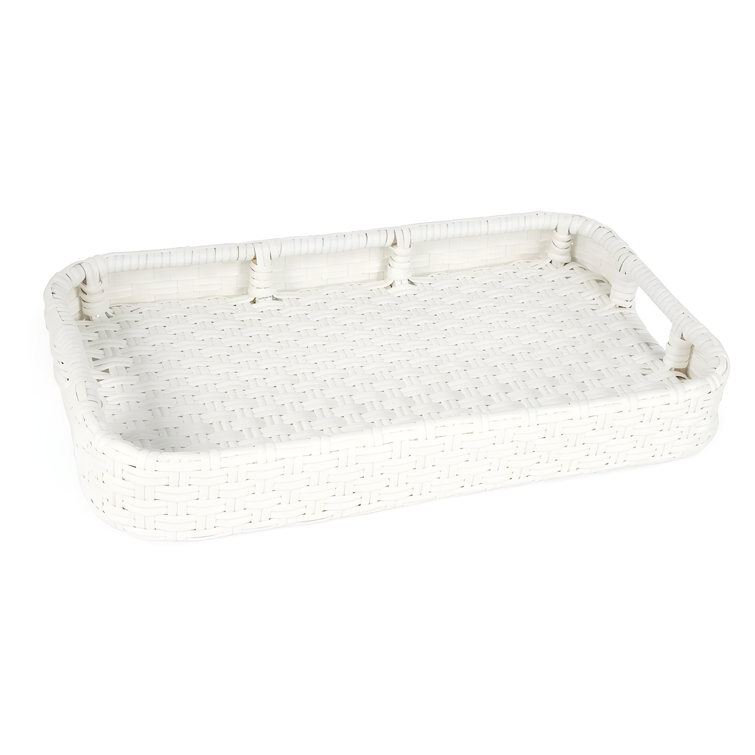 Butler Specialty Company Selena White Rattan Bar Cart