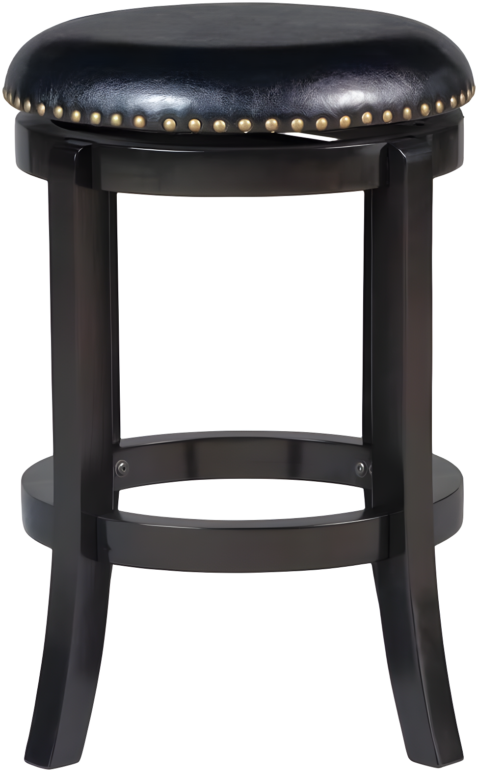 Boraam Cordova Bar Height Backless Swivel Wood Bar Stool, Cappuccino Finish