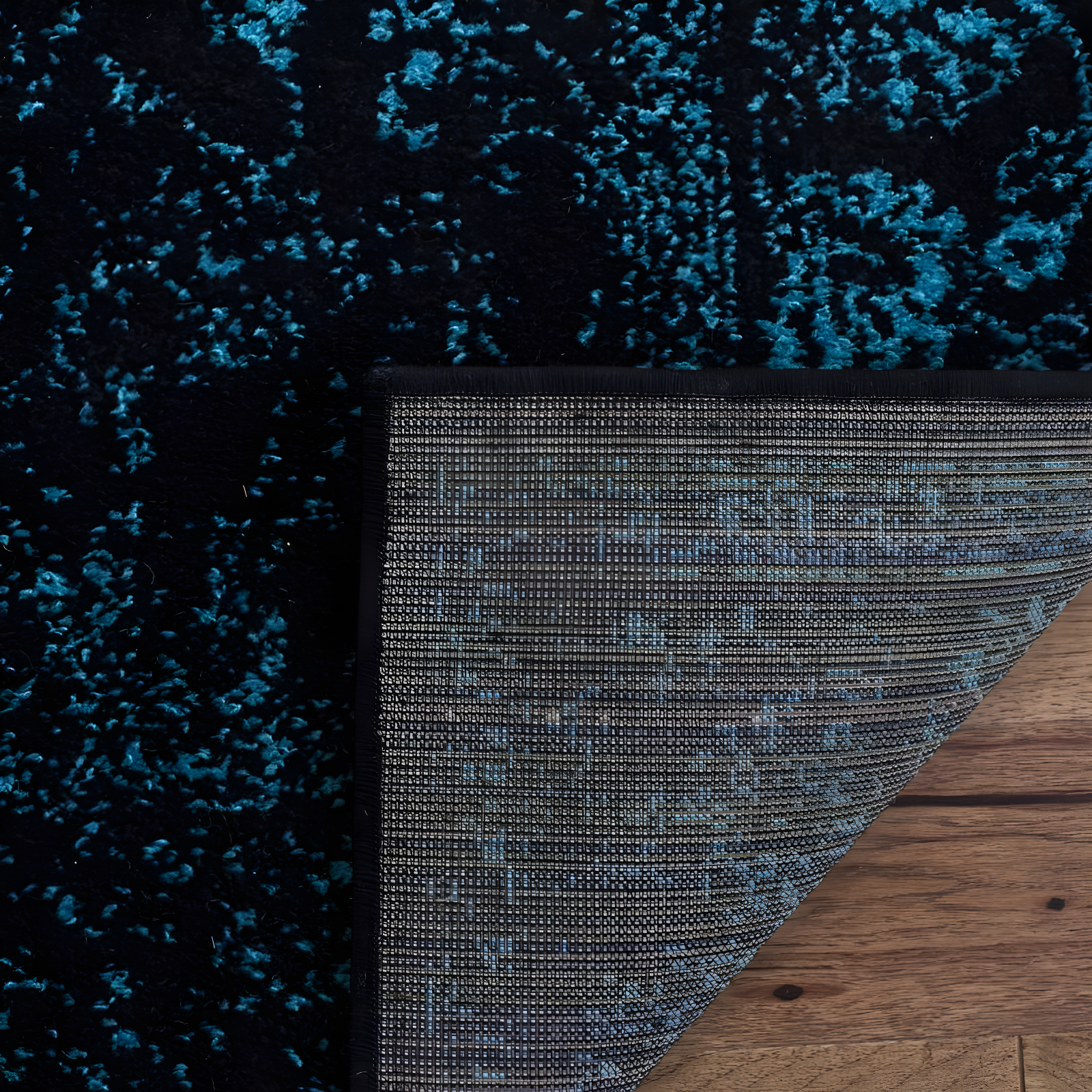 Adirondack ADR109 Machine Made Indoor Area Rug - Black/Teal - 6'x9' - Safavieh