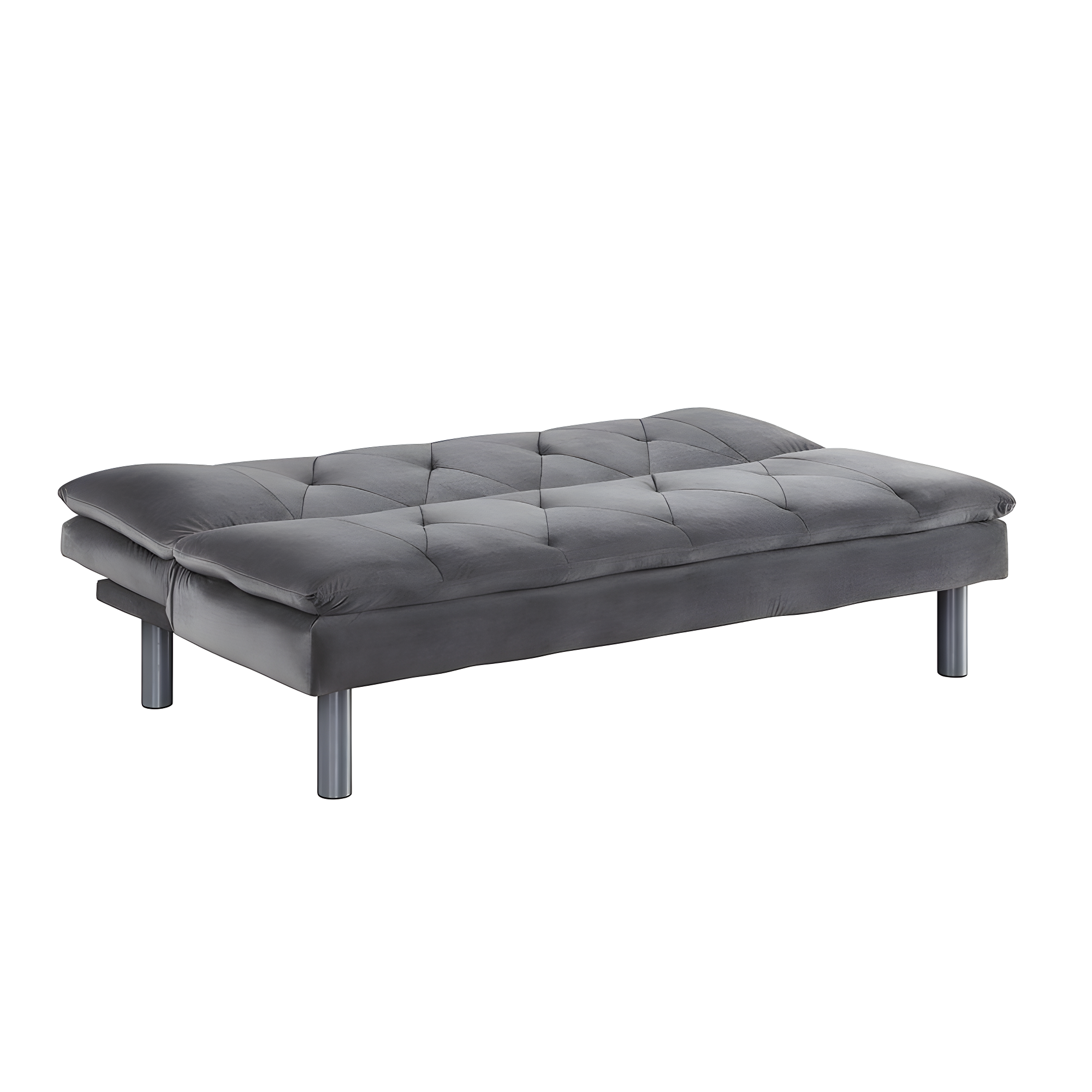 66" Cilliers Sofa Gray Velvet/Chrome Finish - Acme Furniture