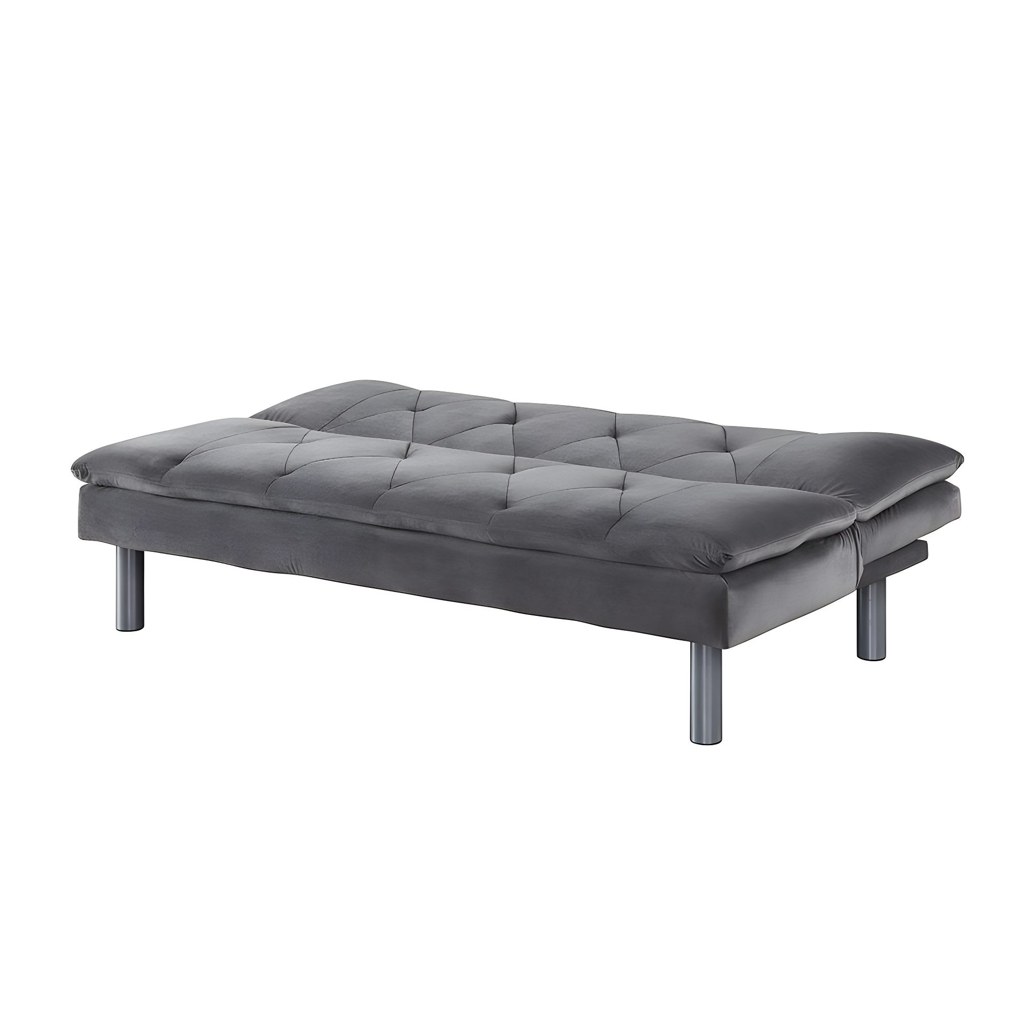 66" Cilliers Sofa Gray Velvet/Chrome Finish - Acme Furniture