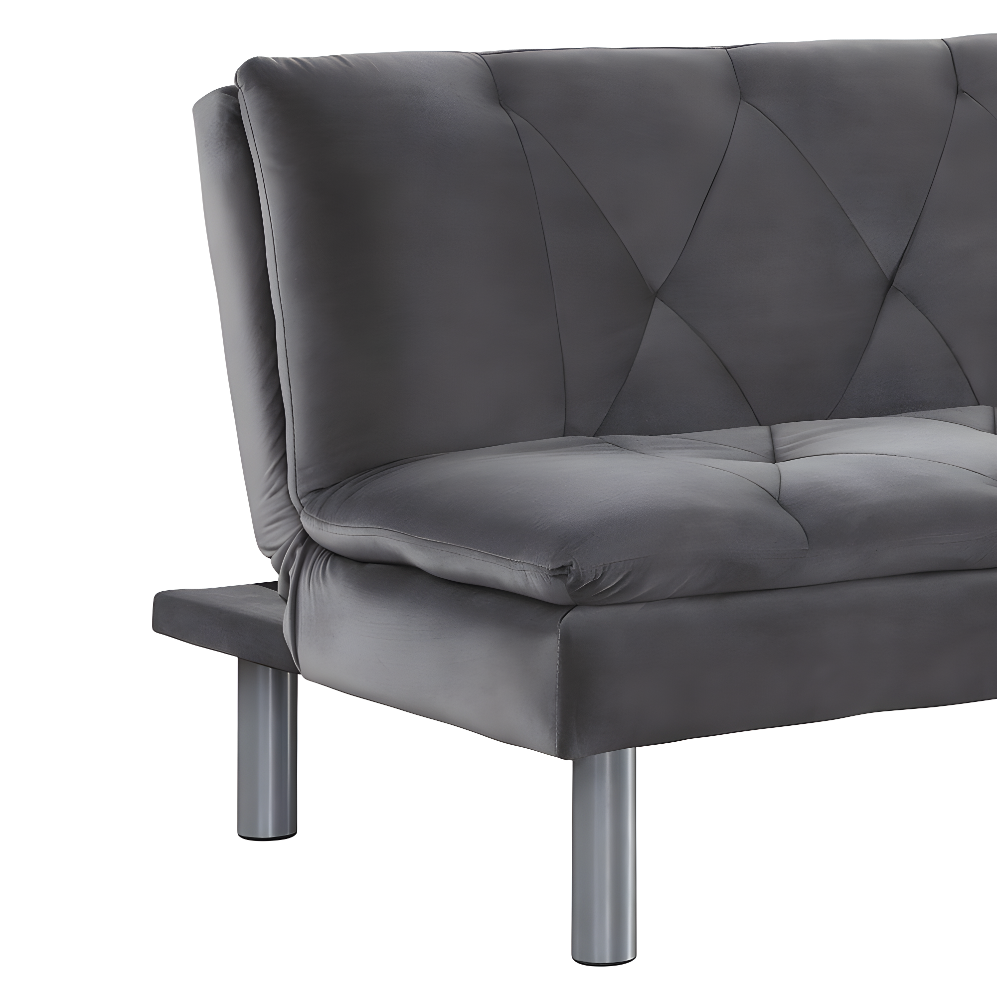 66" Cilliers Sofa Gray Velvet/Chrome Finish - Acme Furniture