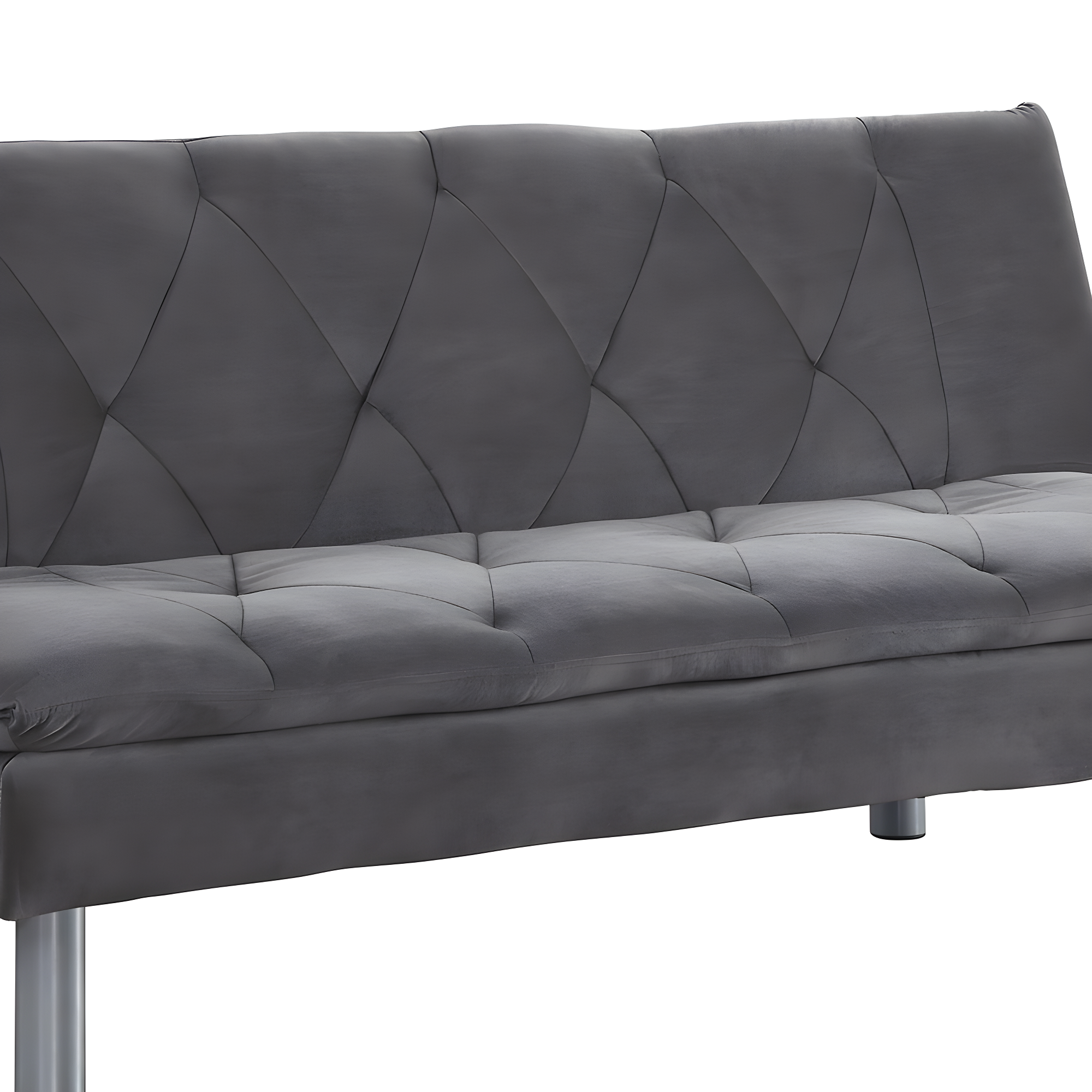 66" Cilliers Sofa Gray Velvet/Chrome Finish - Acme Furniture