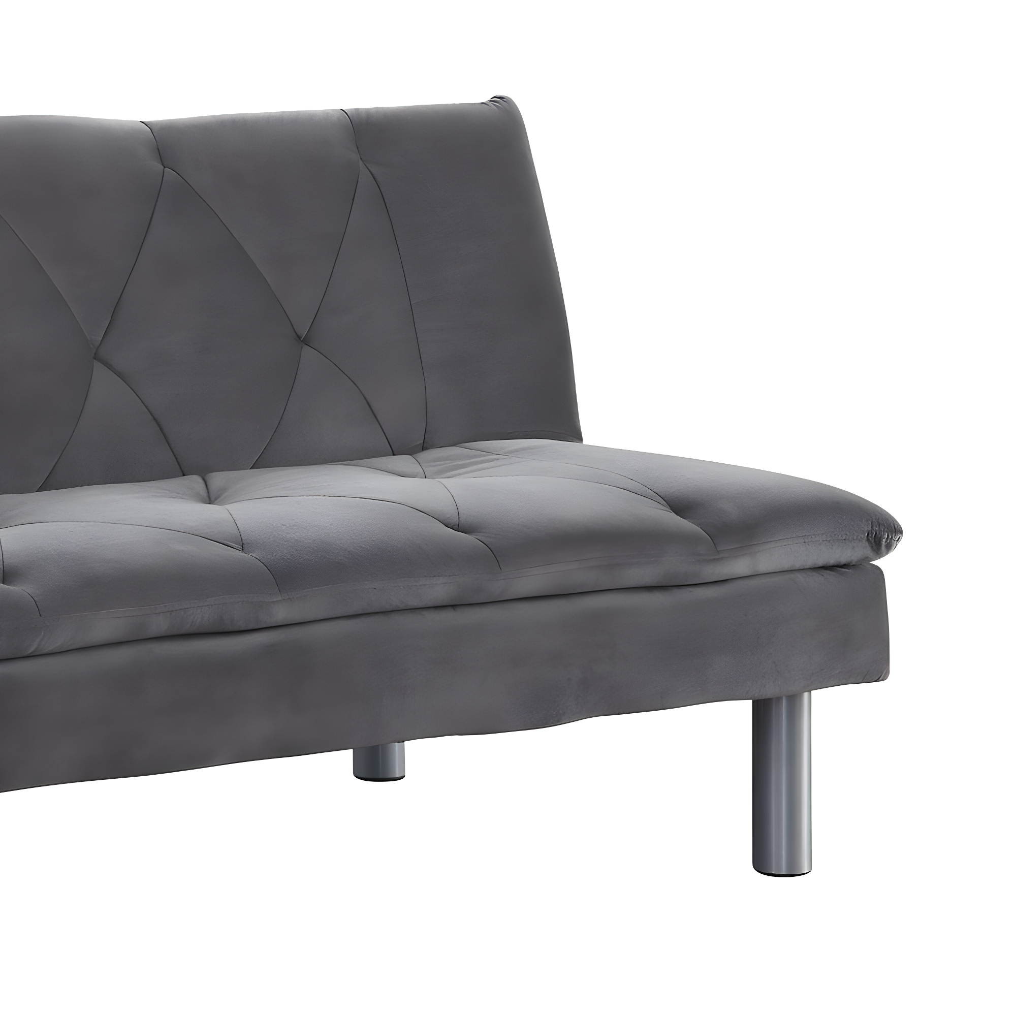 66" Cilliers Sofa Gray Velvet/Chrome Finish - Acme Furniture