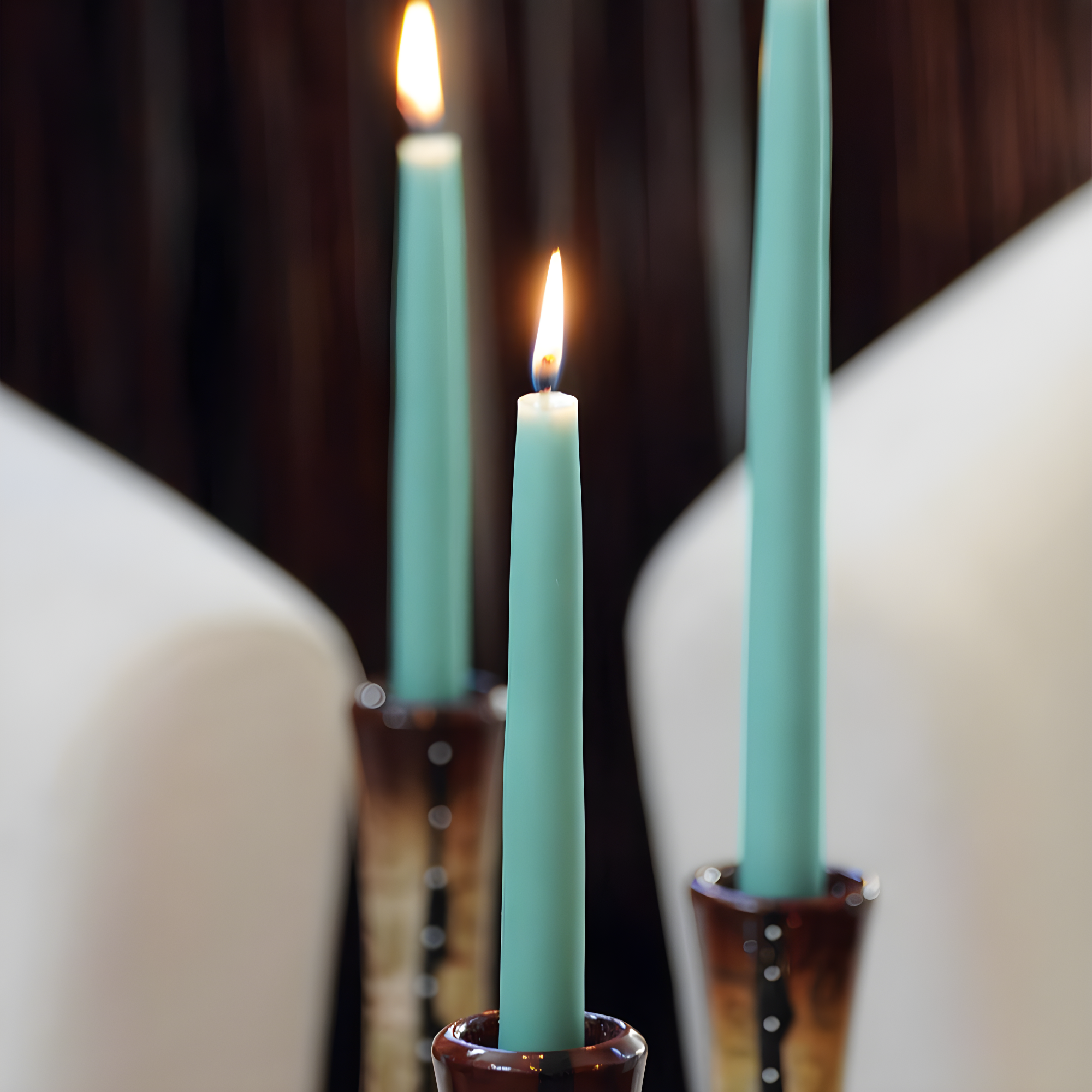 12 Piece Unscented Taper Candle Set
