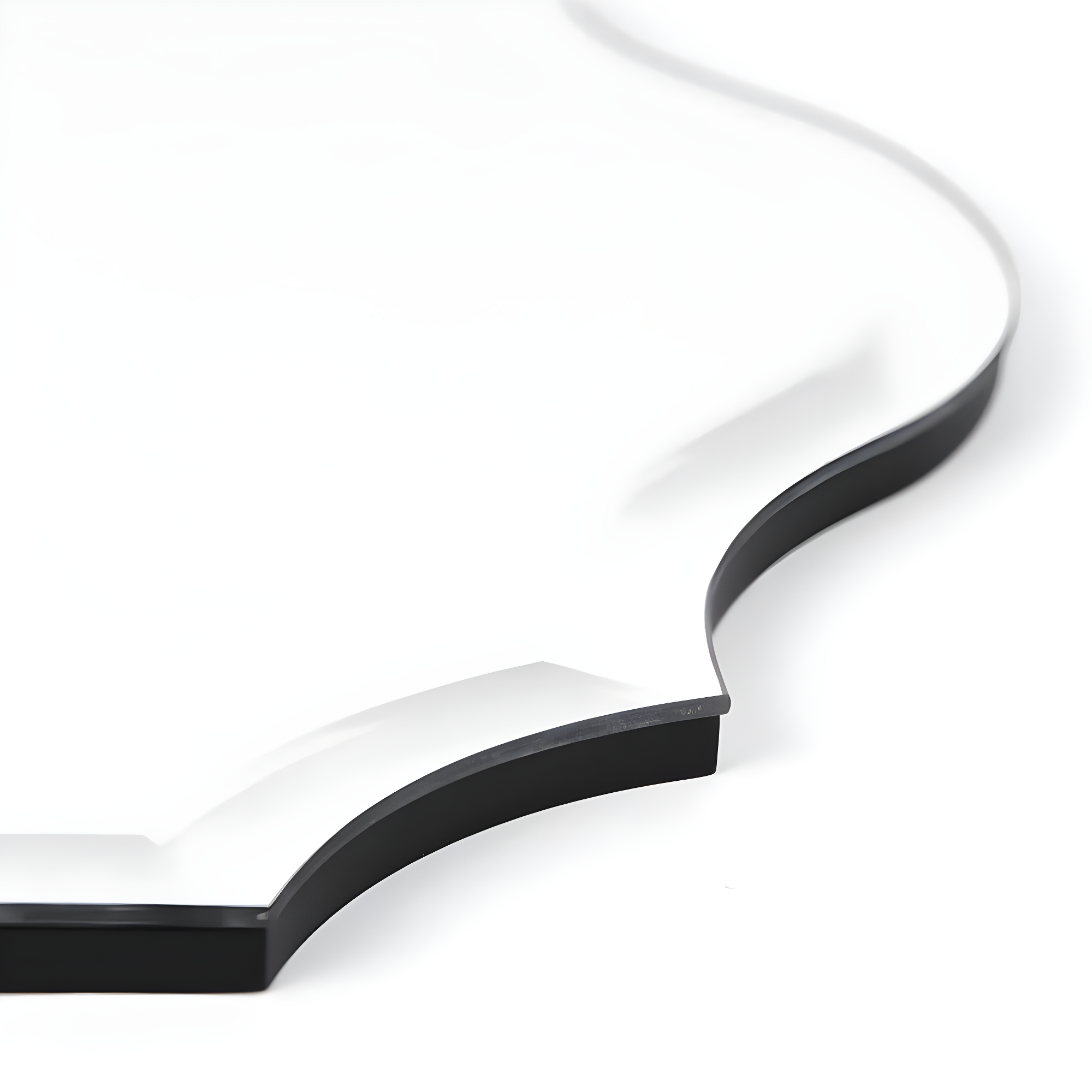 Empire Art Direct  Frameless Beveled Oblong Scalloped Wall Mirror, 24 in. x 32 in.