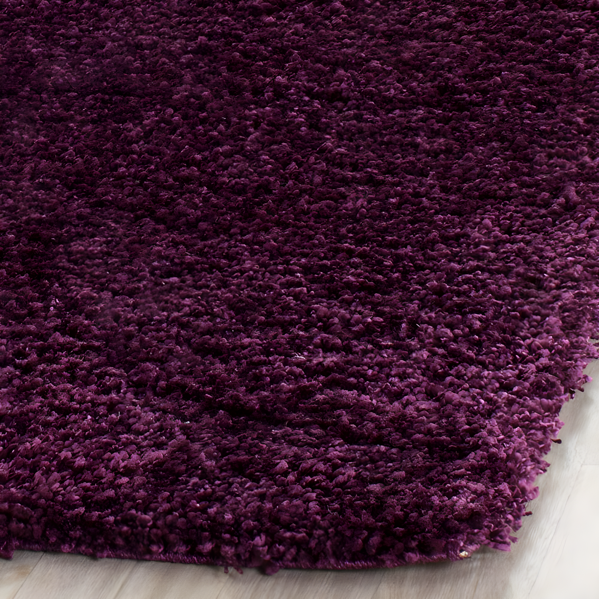 Shag SG151 Power Loomed Area Rug - Purple - 4'x4' - Safavieh.