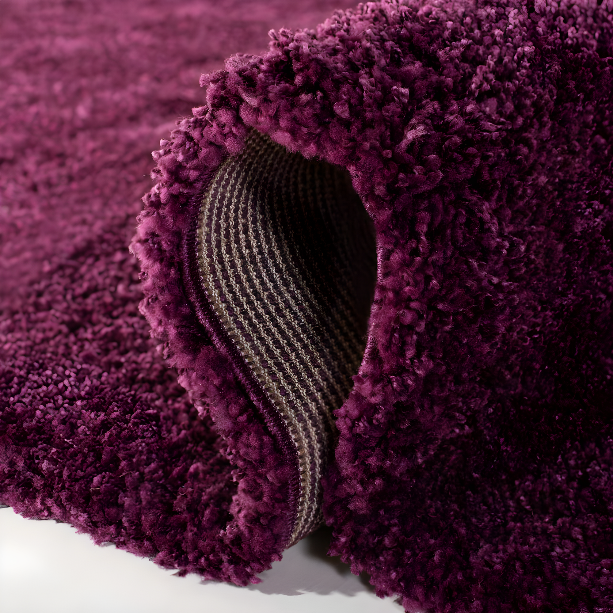 Shag SG151 Power Loomed Area Rug - Purple - 4'x4' - Safavieh.