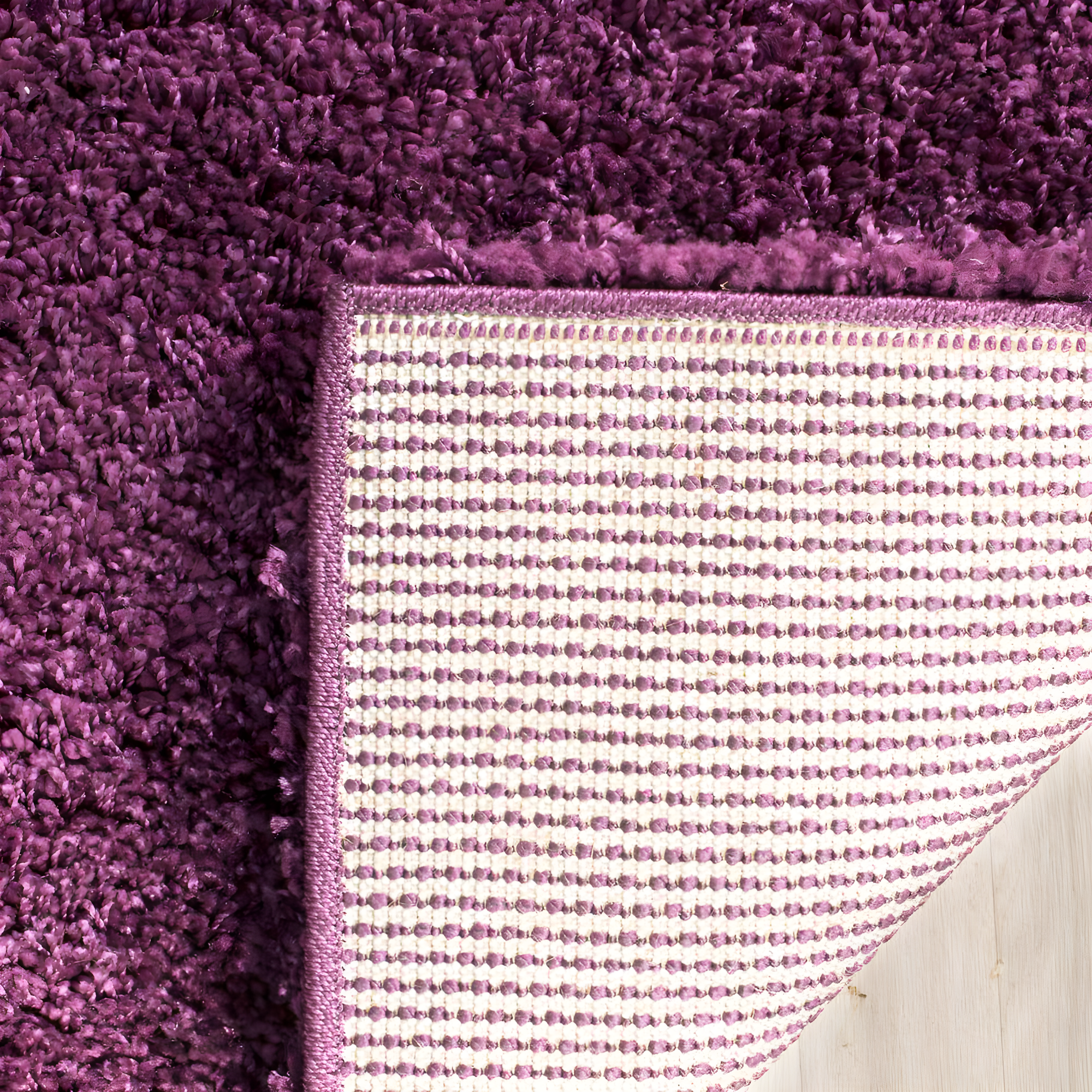 Shag SG151 Power Loomed Area Rug - Purple - 4'x4' - Safavieh.