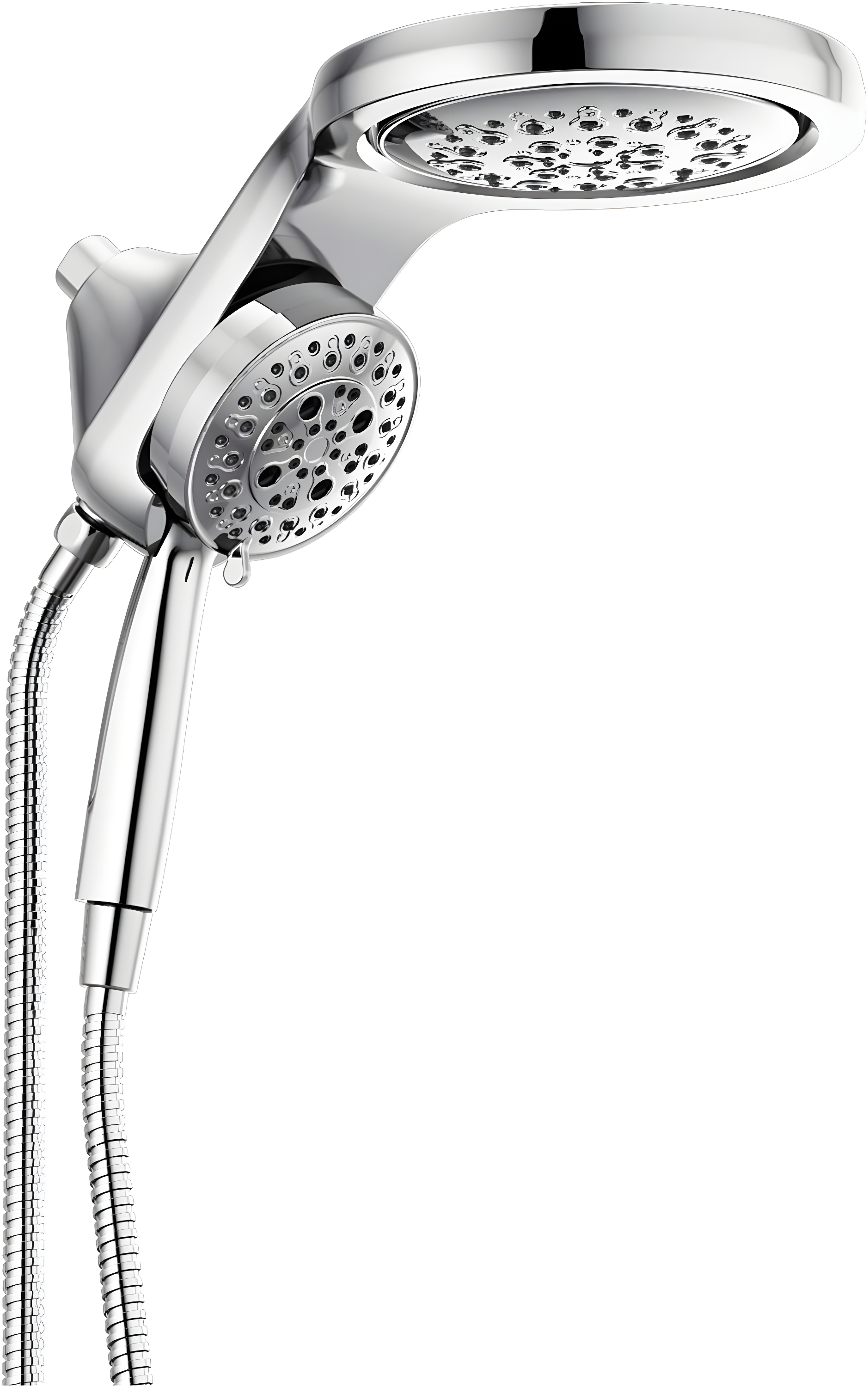 HydraChoice Hydrorain 5 Spray Dual Shower Head and Handheld Shower with H2Okinetic 2.5 GPM