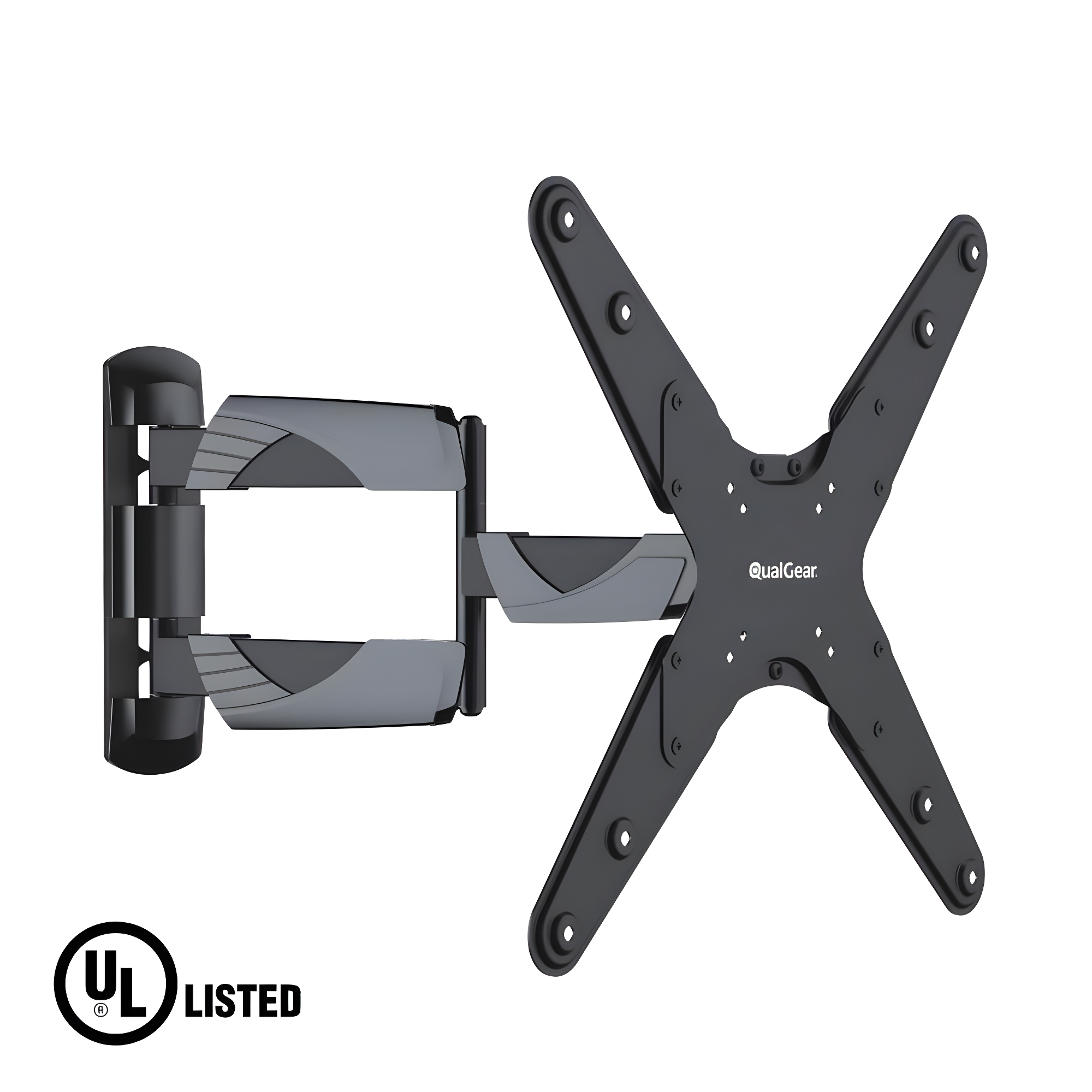 QualGear QG-TM-A-012 Universal Ultra Slim Low Profile Articulating Wall Mount for 23-55 Inches LED TV, Black