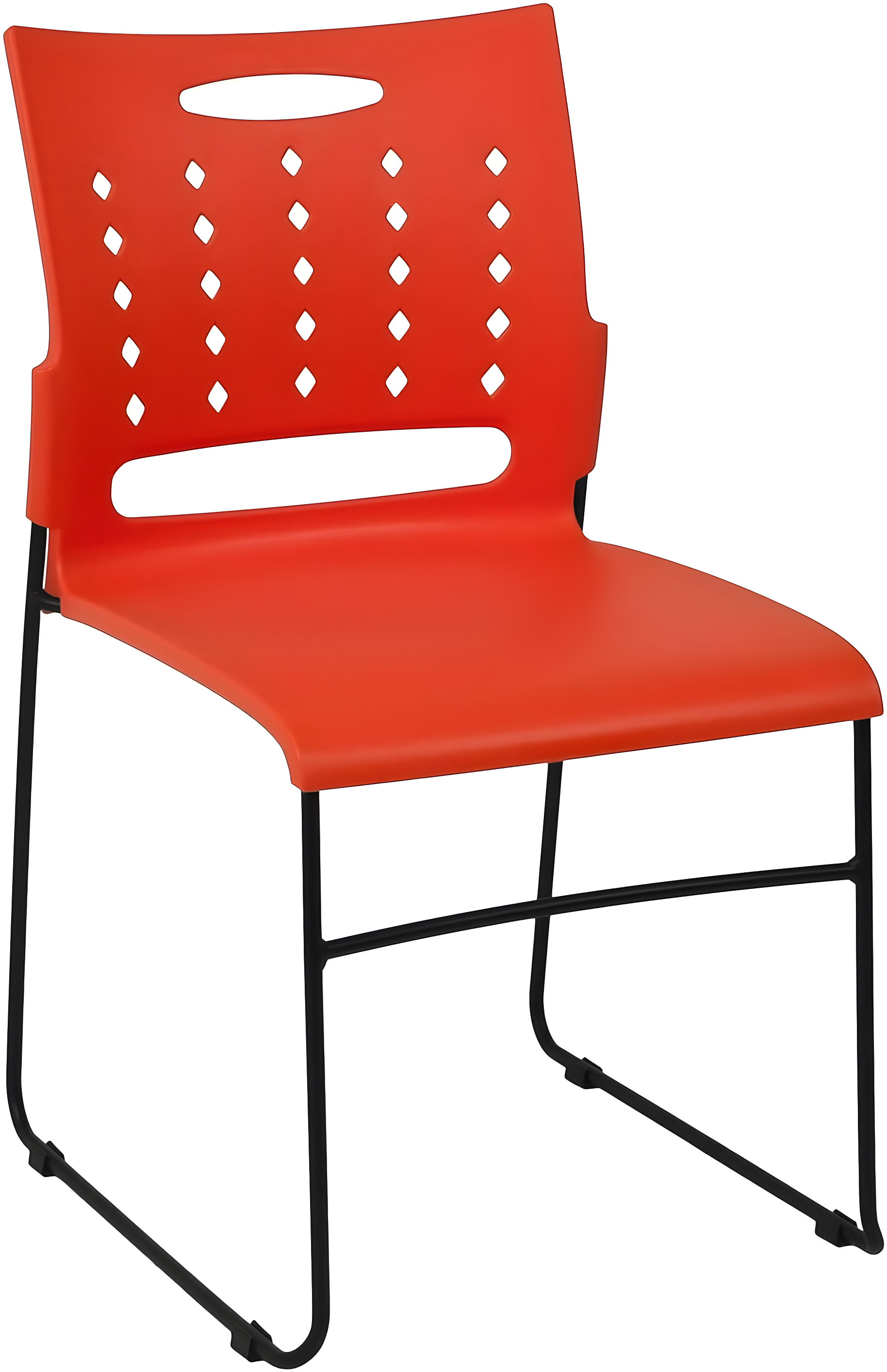 Flash Furniture 881 lb. Capacity Sled Base Stack Chair with Carry Handle and Air-Vent Back