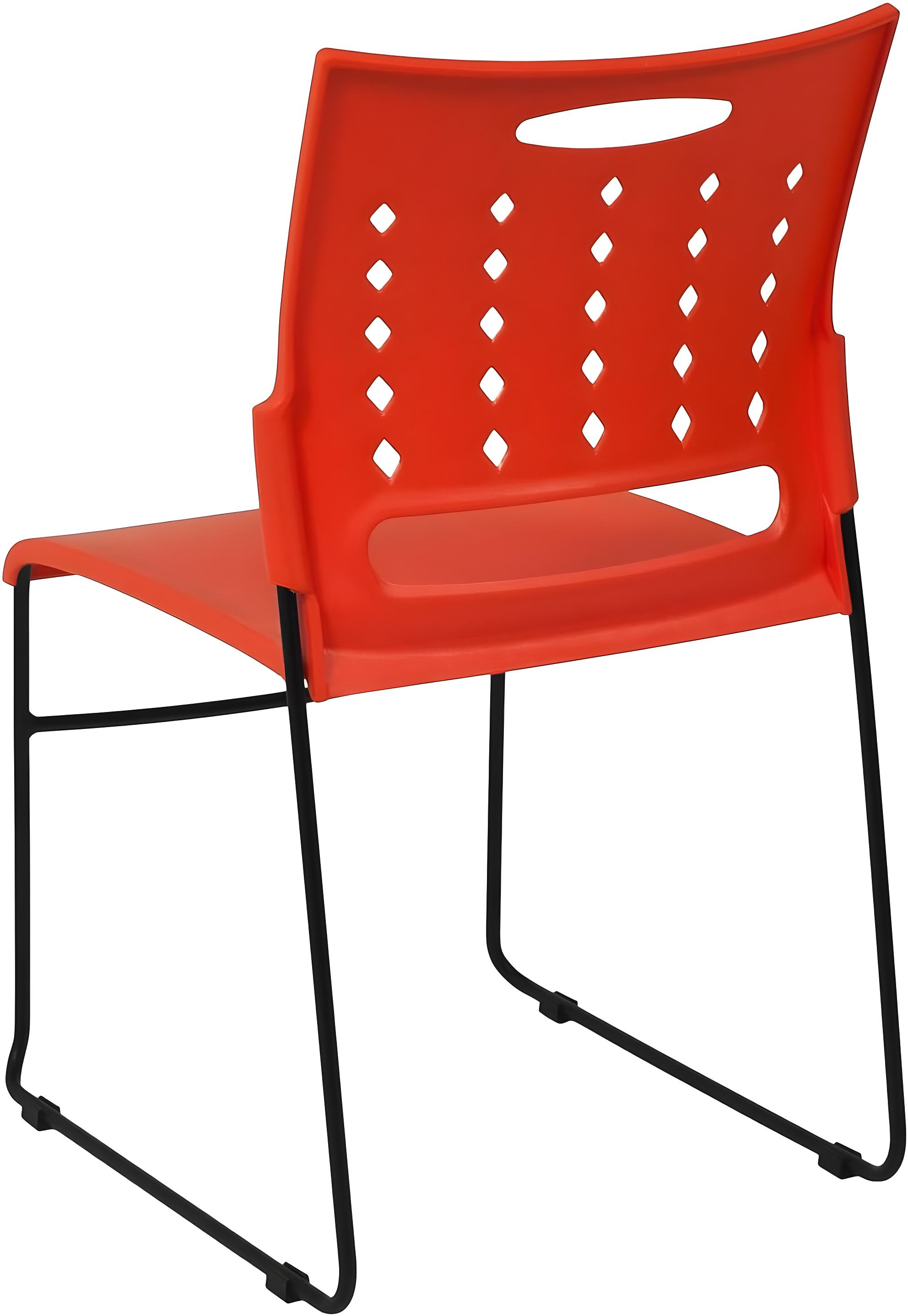 Flash Furniture 881 lb. Capacity Sled Base Stack Chair with Carry Handle and Air-Vent Back