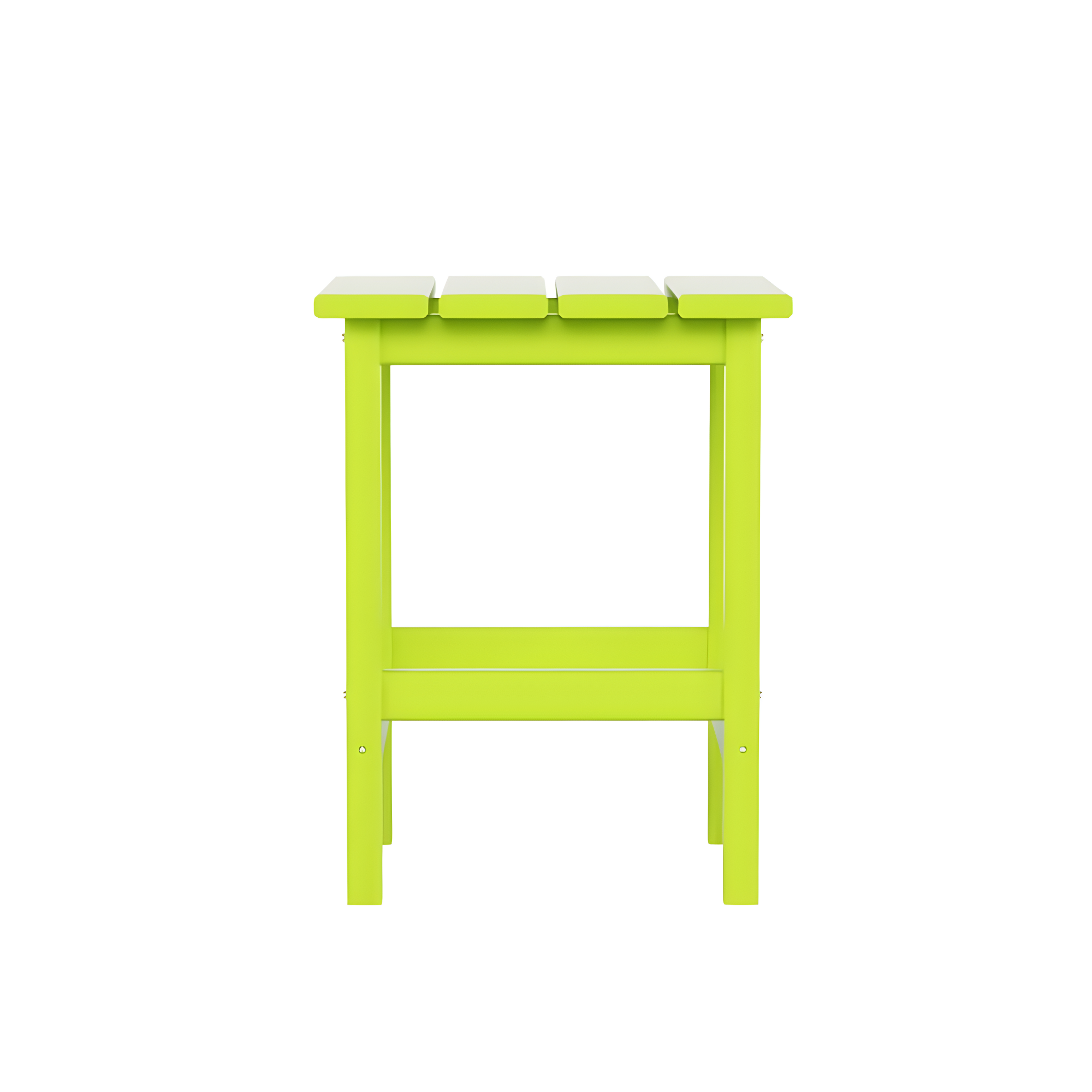 Polytrends  Laguna Hdpe All Weather Outdoor Patio Square Side Table Lime