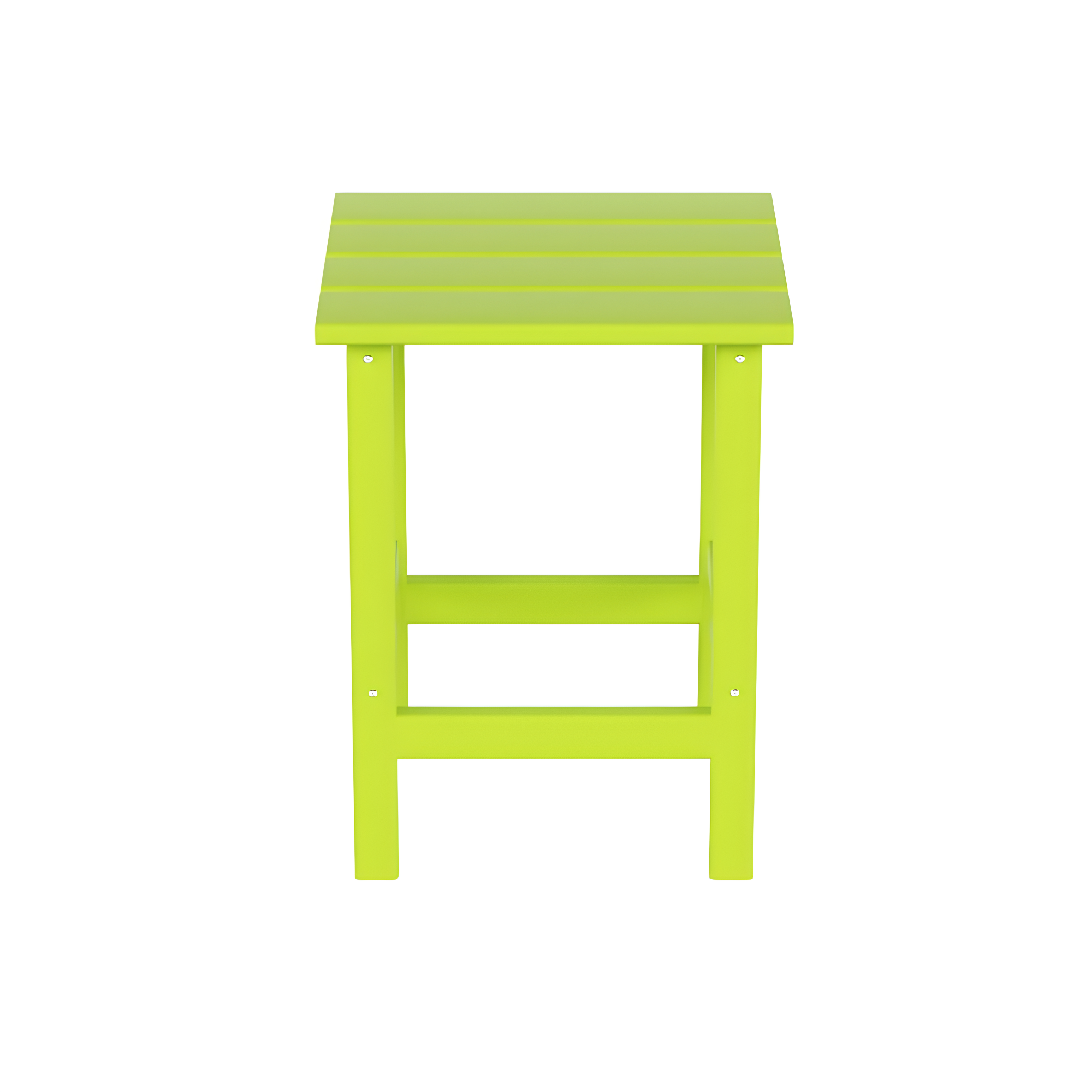 Polytrends  Laguna Hdpe All Weather Outdoor Patio Square Side Table Lime