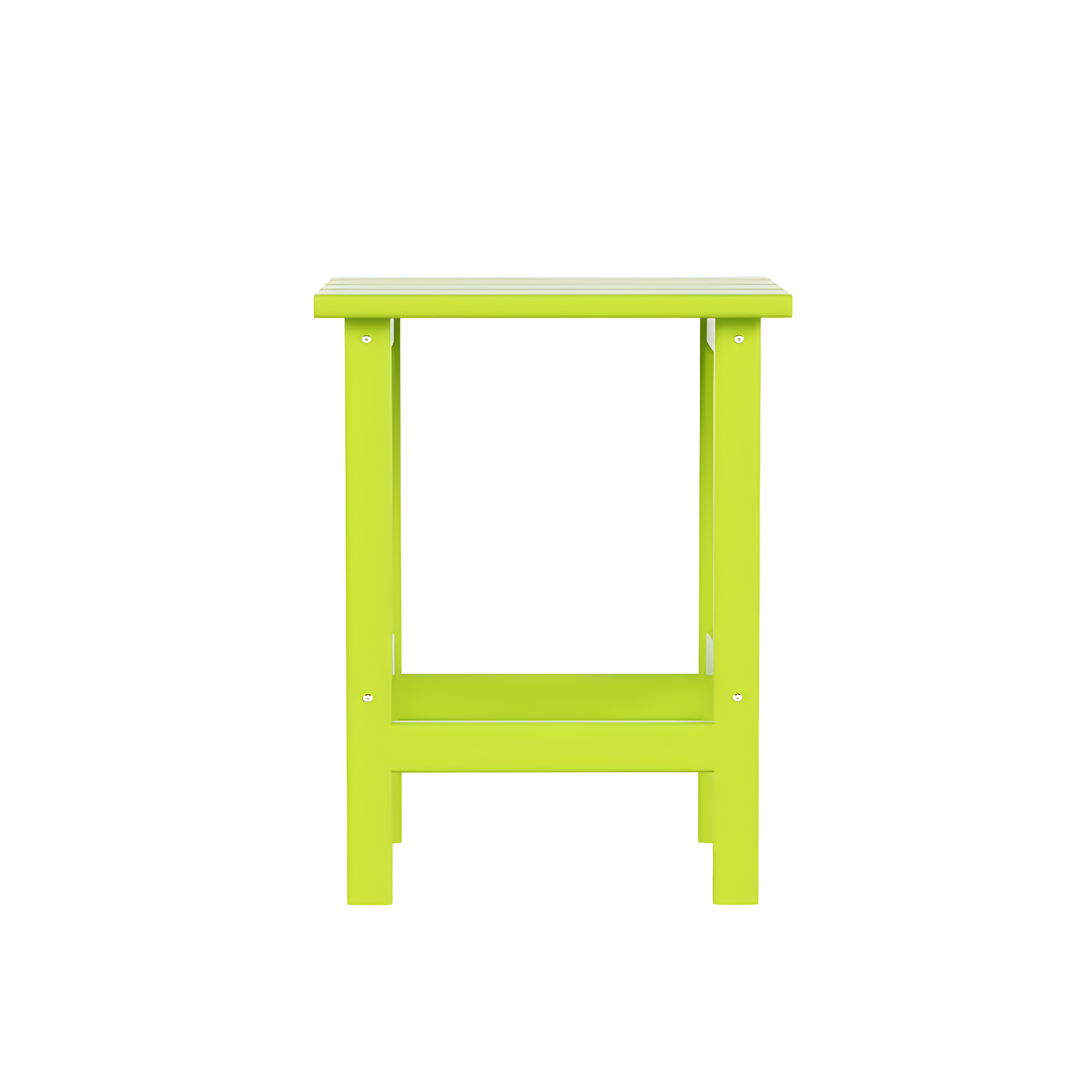 Polytrends  Laguna Hdpe All Weather Outdoor Patio Square Side Table Lime