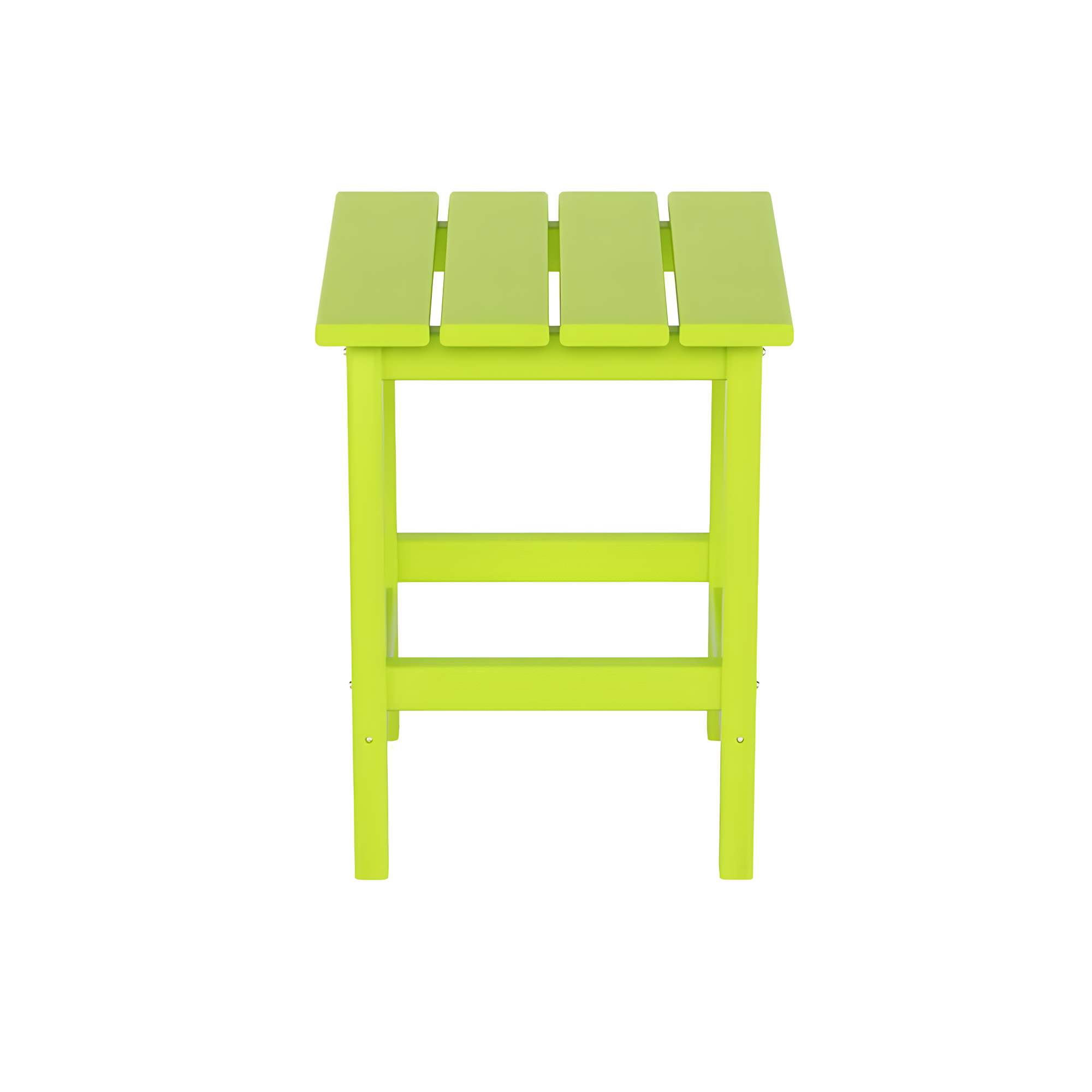Polytrends  Laguna Hdpe All Weather Outdoor Patio Square Side Table Lime