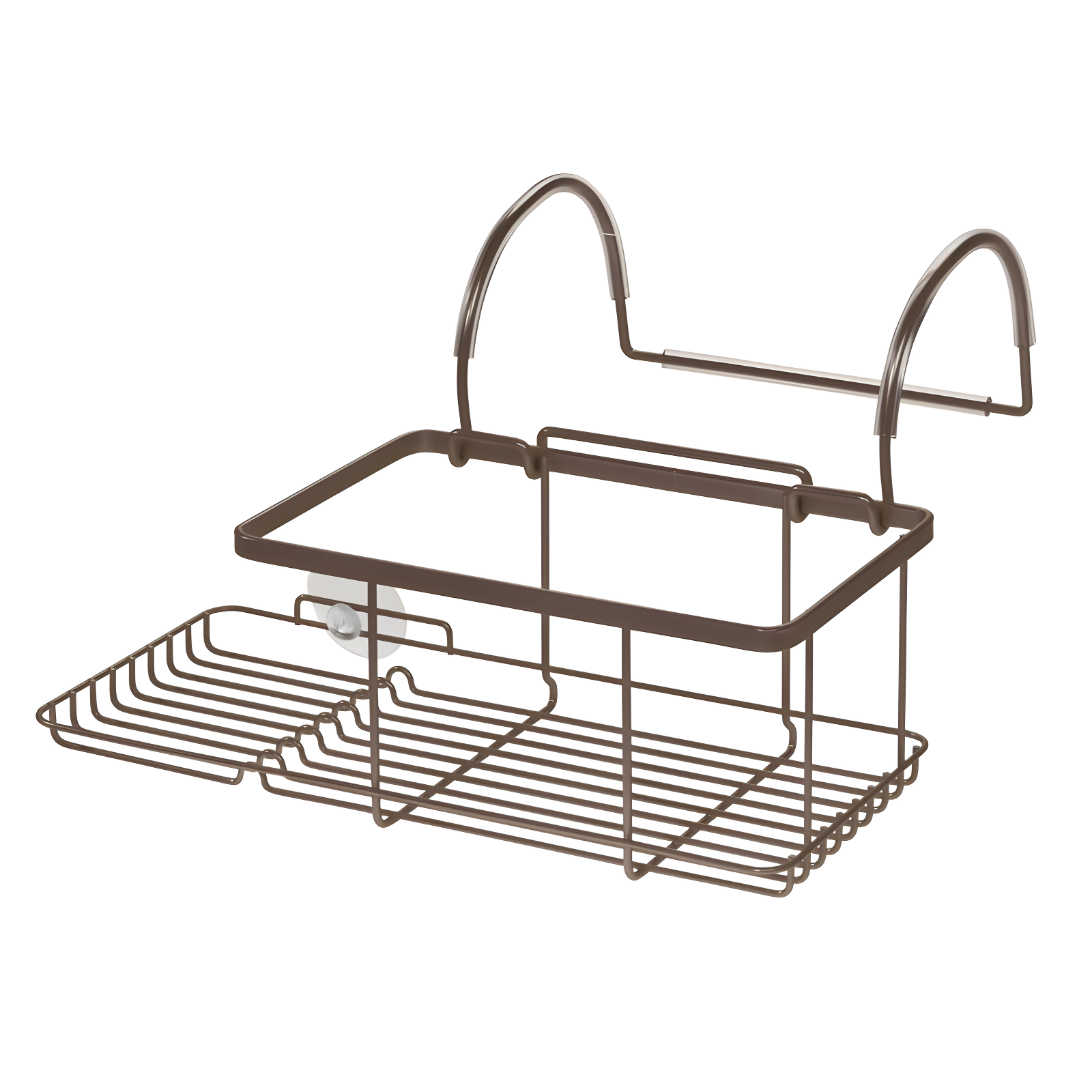iDESIGN Everett Bathtub Storage Caddy Bronze: Steel Construction, Bath Organizer, Tray for Tub