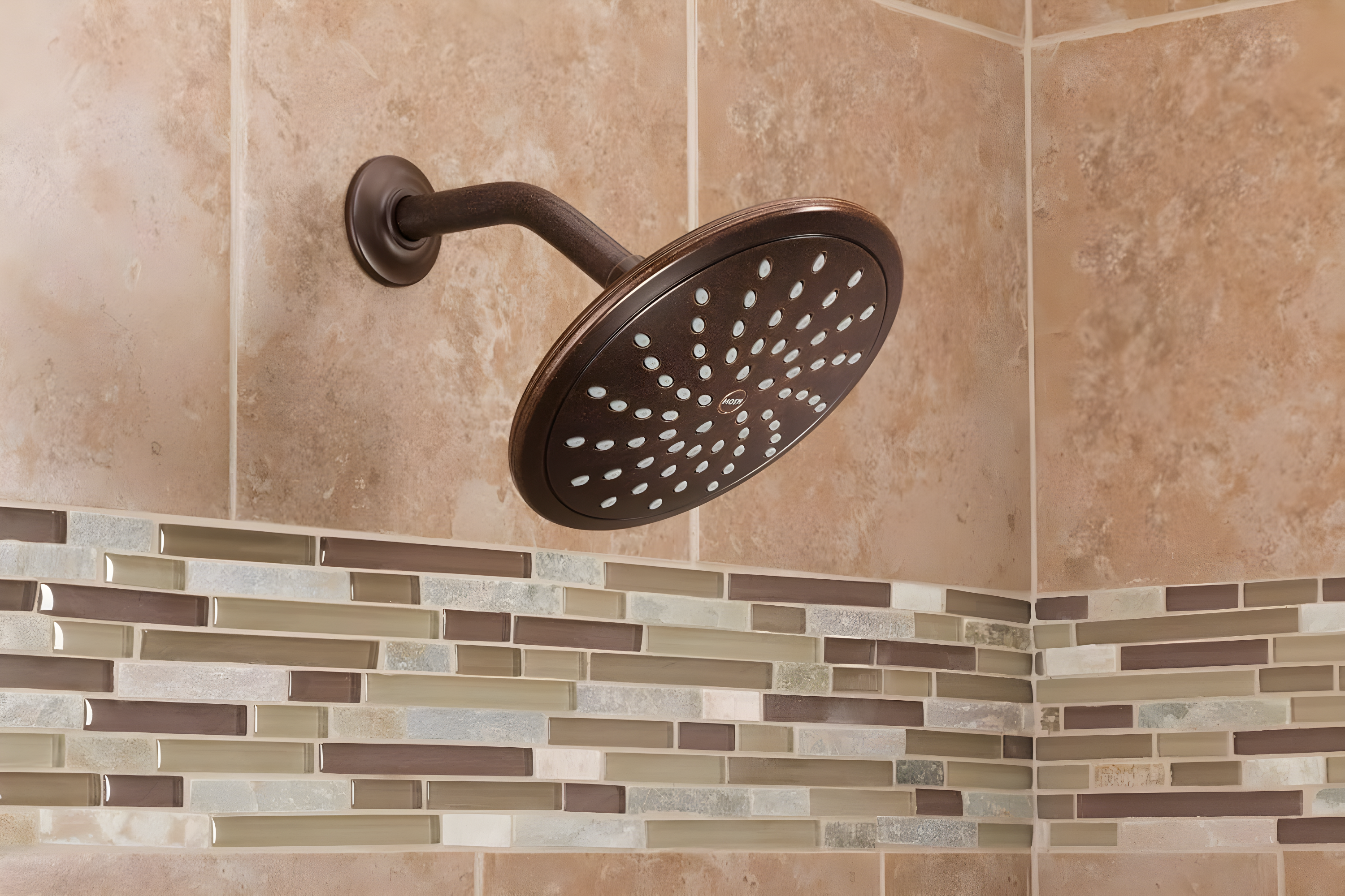 Moen Wide Round Rain Shower Head for Bathroom with 2 GPM High-Pressure Rainfall Spray