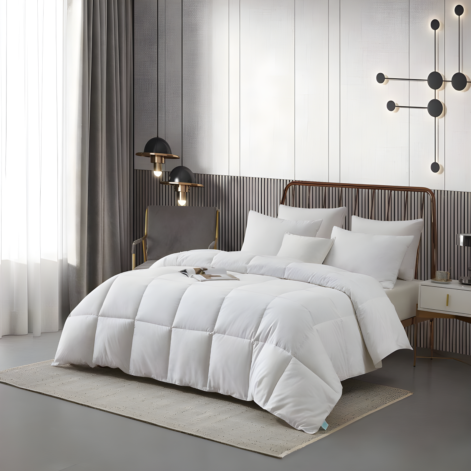 Martha Stewart Martha Stewart Tencel/Cotton Blend Tencel/Polyester-Filled Comforter - All Season