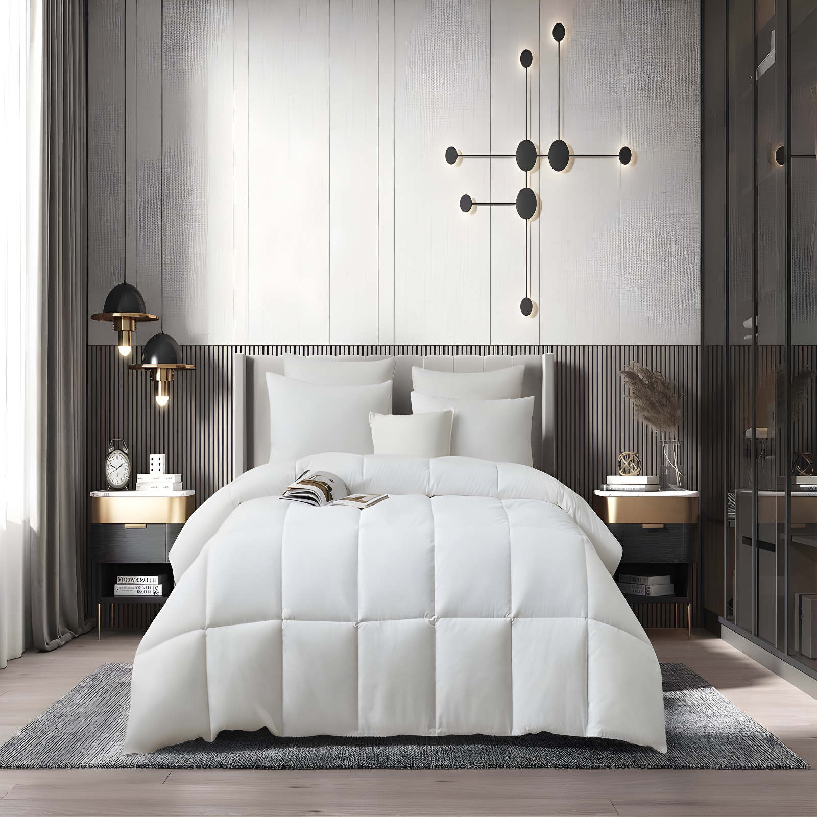 Martha Stewart Martha Stewart Tencel/Cotton Blend Tencel/Polyester-Filled Comforter - All Season