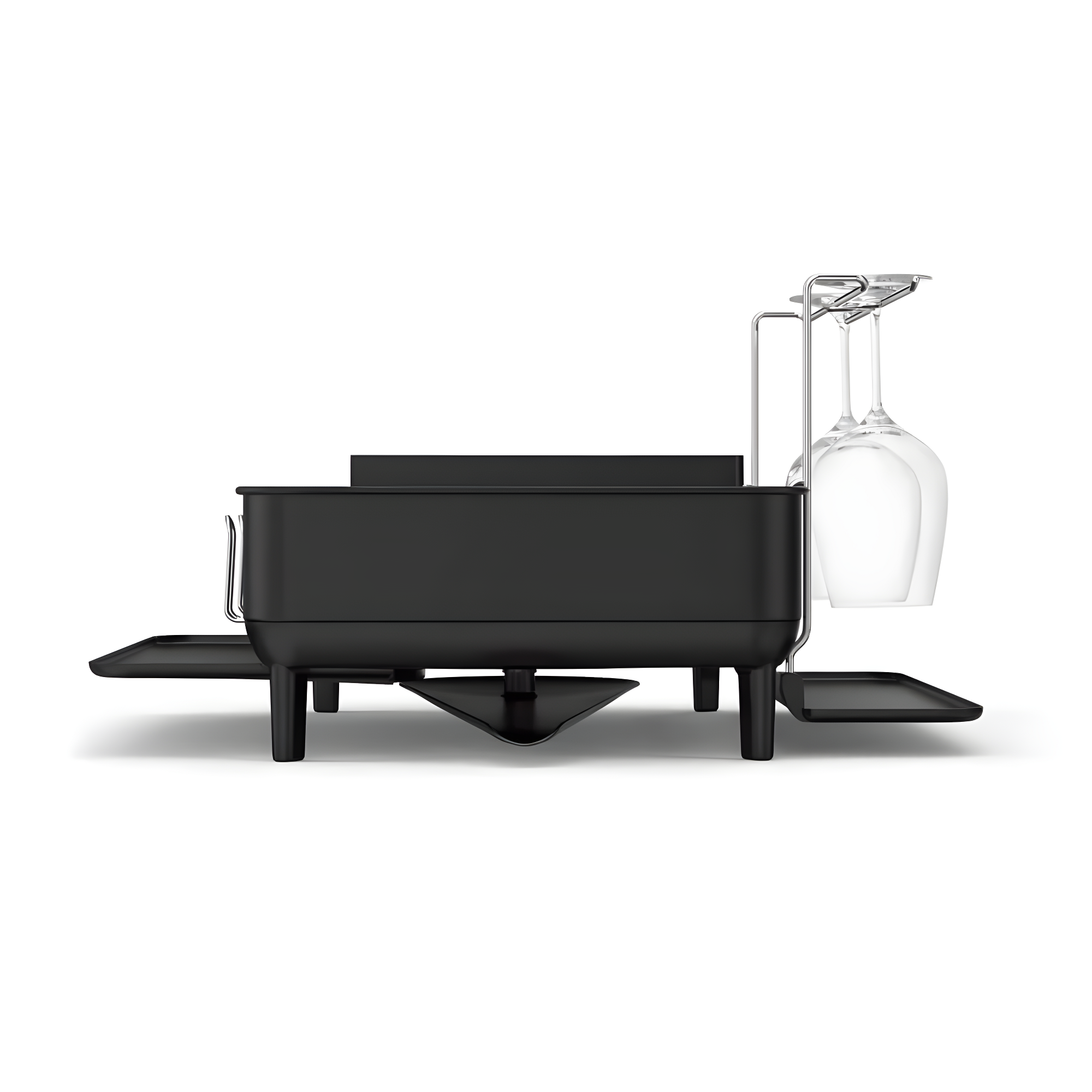 Simplehuman Kitchen Dish Drying Rack, Matte Black Steel