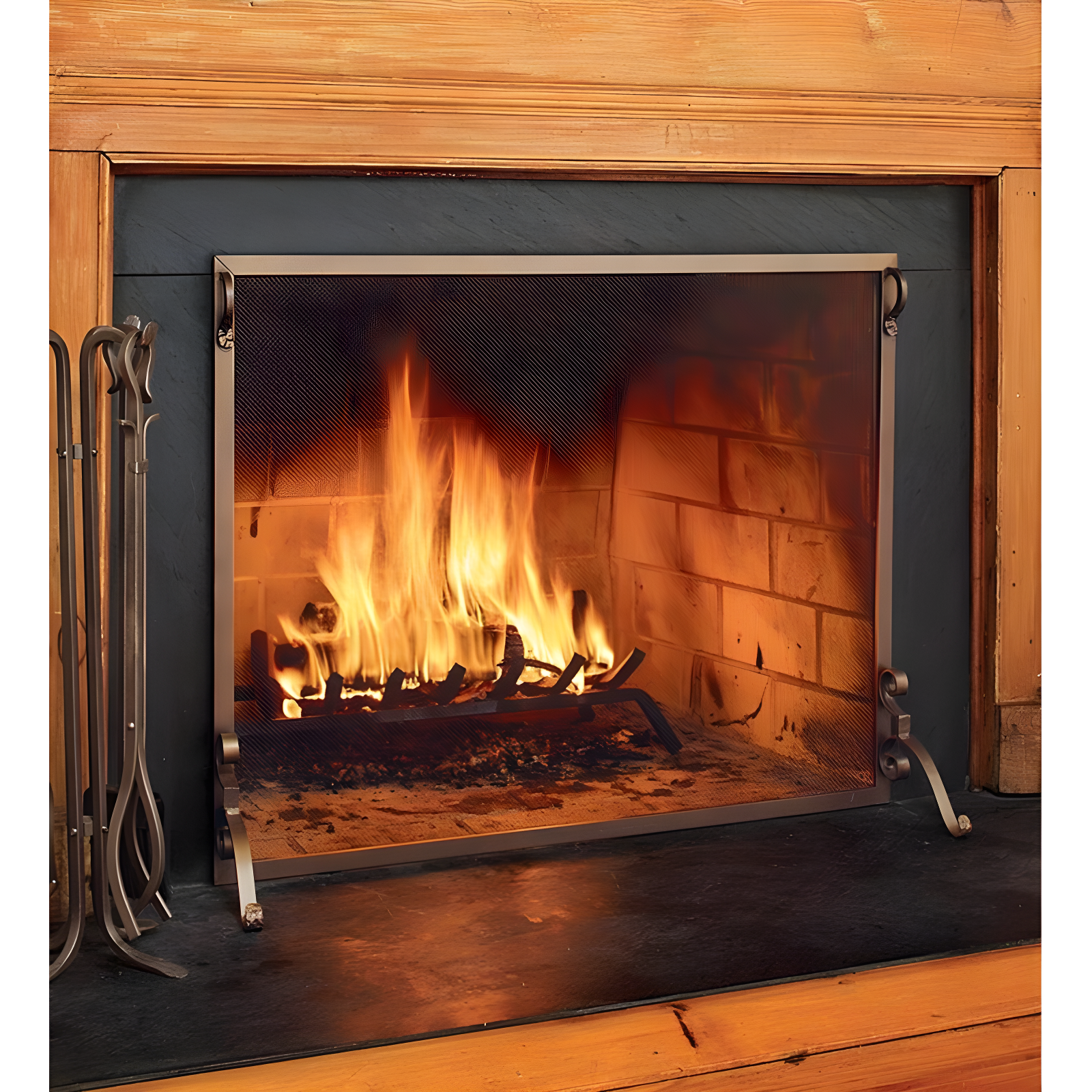 Plow & Hearth Steel Fireplace Screen