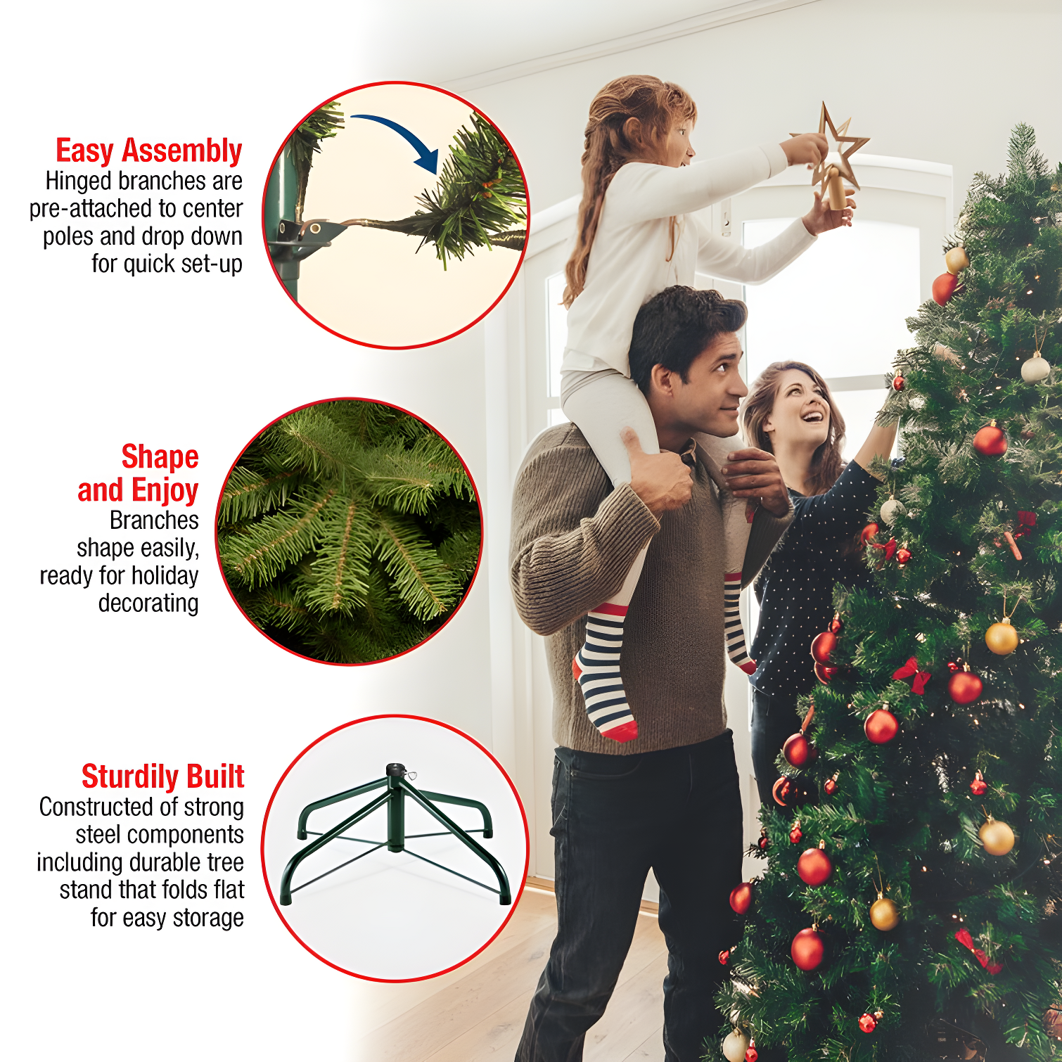 National Tree Company 6.5' Dunhill Fir Hinged Artificial Christmas Tree