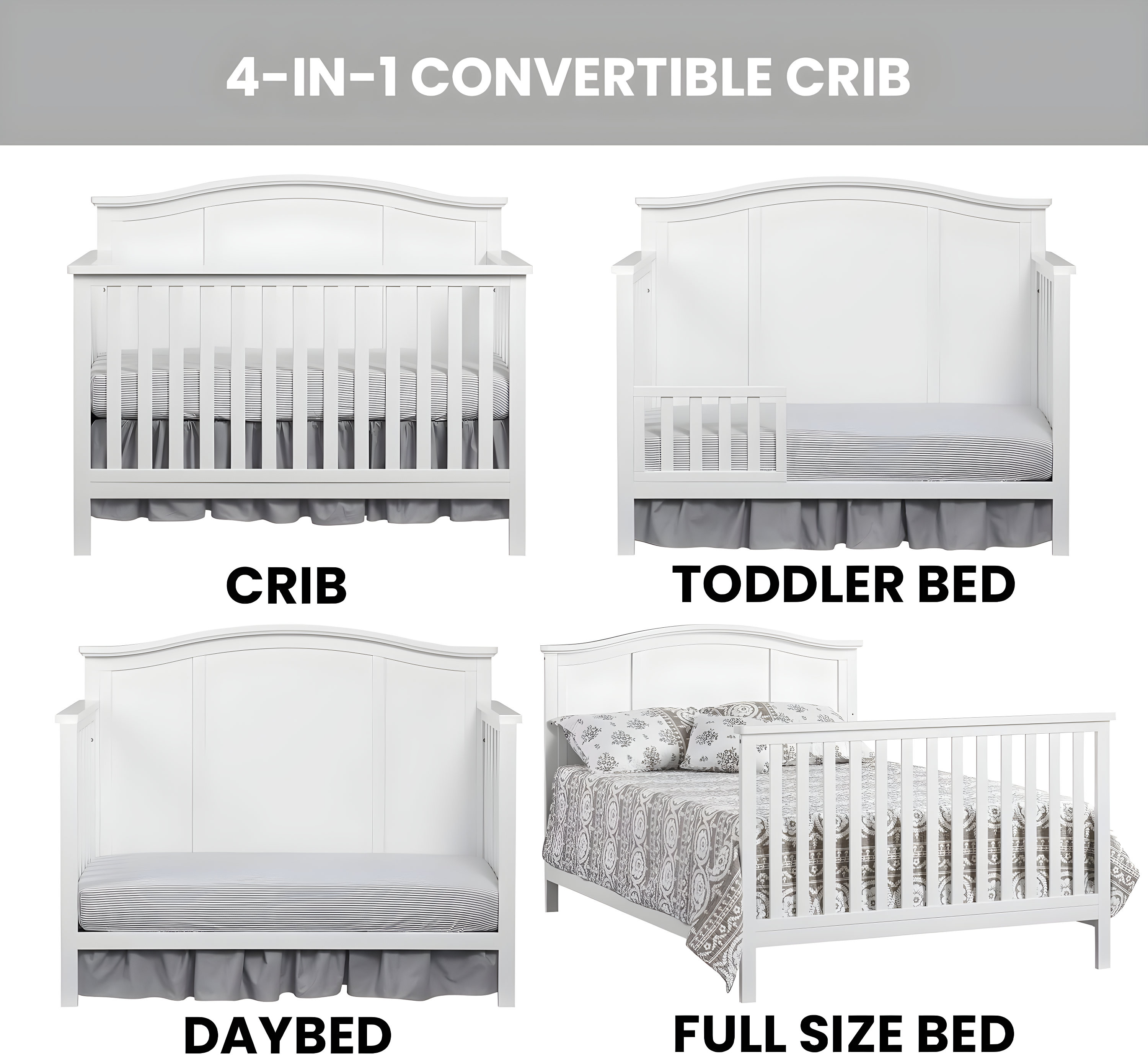 Emerson 4 In 1 Convertible Crib