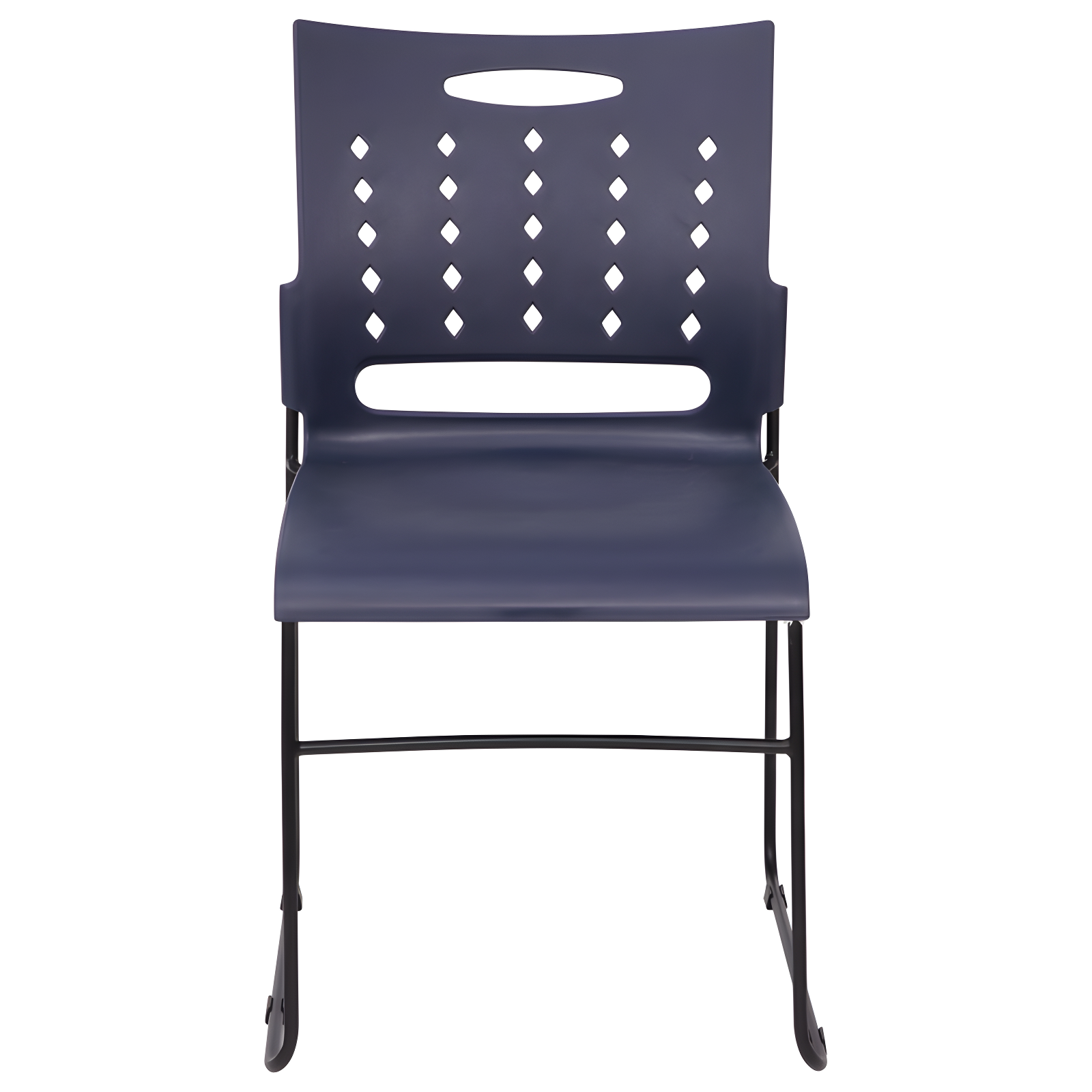 Flash Furniture 881 lb. Capacity Sled Base Stack Chair with Carry Handle and Air-Vent Back