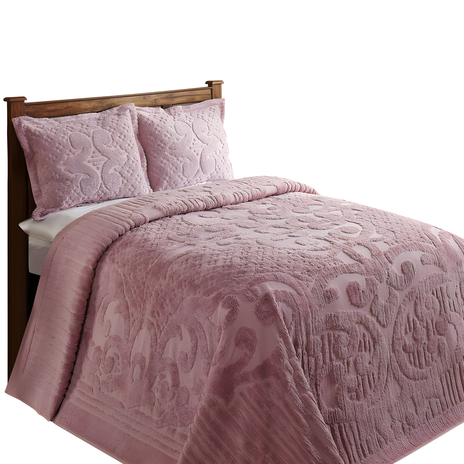 Ashton 100% Cotton Traditional Tufted Medallion Pattern Coverlet/Bedspread