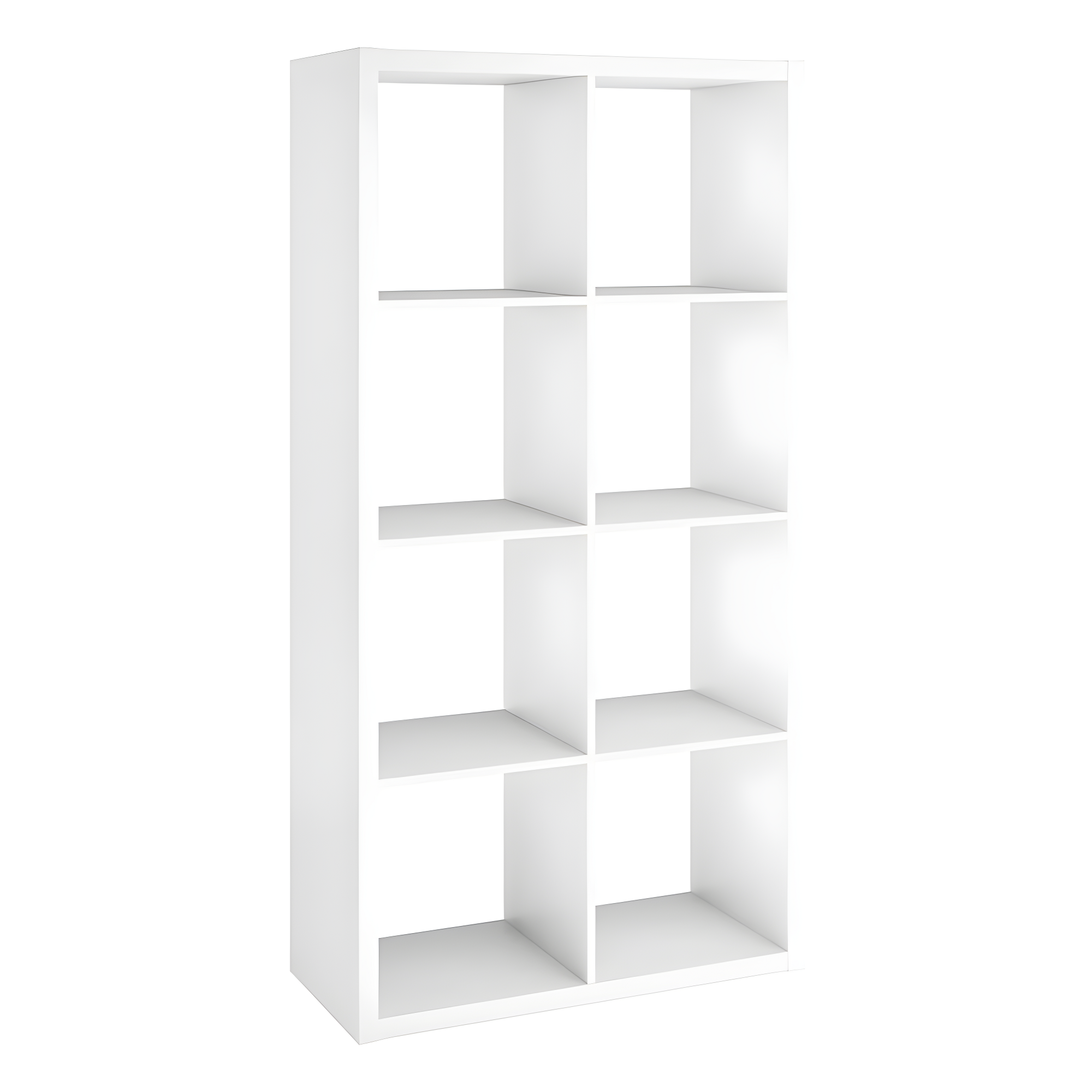 ClosetMaid 4583 Heavy Duty Decorative Bookcase Open Back 8-Cube Storage Organizer in White with Hardware for Closet, Office, or Toys