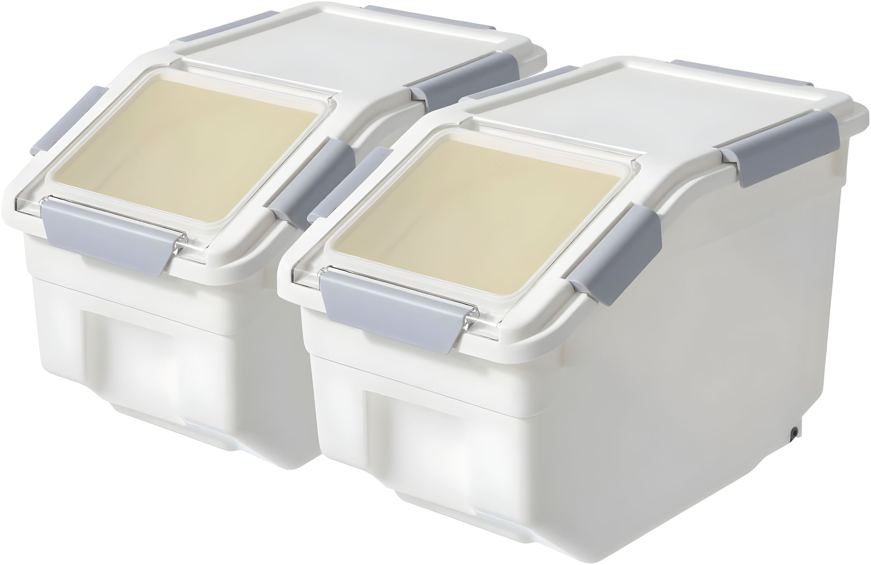 2 Pack Dog Food Storage Container With Scoop,Large Airtight Pet Dog Food Bin,Container For Dog Treats Rice,Dog Cat Dry Food Bin,Baking Supplies,Flour,Rice,Kitchen Pantry Cereal(10 LB)