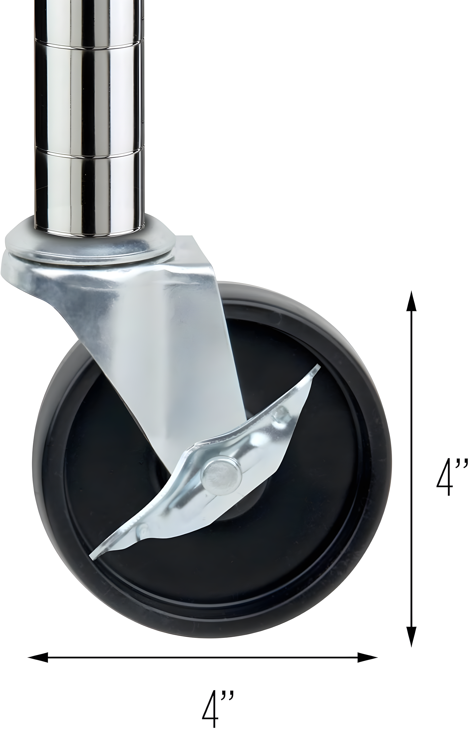 Honey Can Do 4" Shelving Casters (Set of 4)