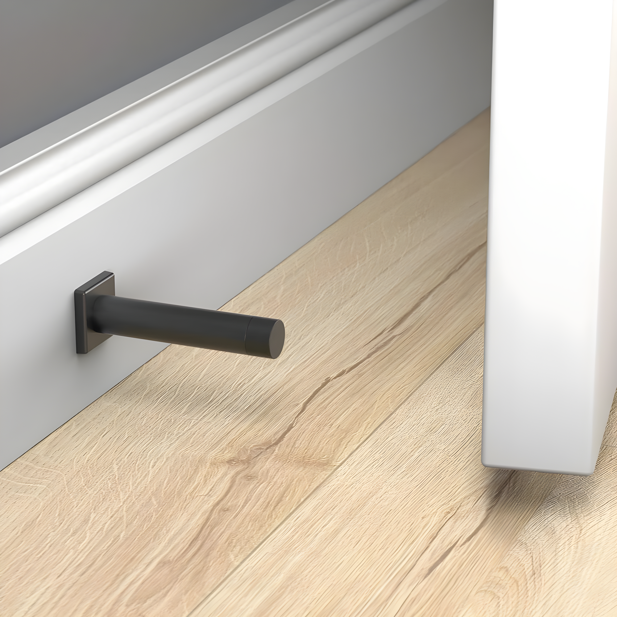 Matte Black 3" Reed Door Stop with Tip