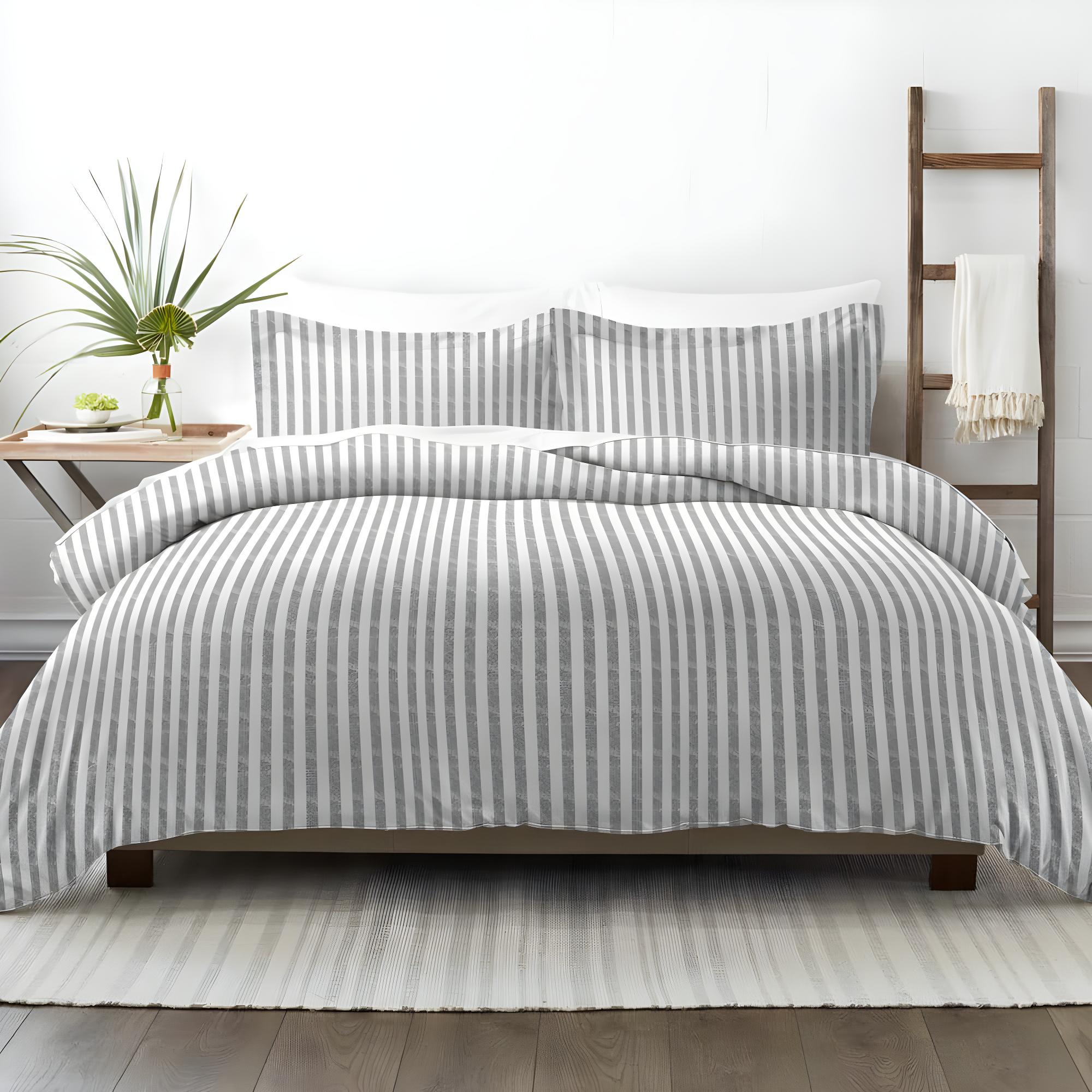 Becky Cameron 3 Piece Rugged Stripe Pattern Duvet Cover Set