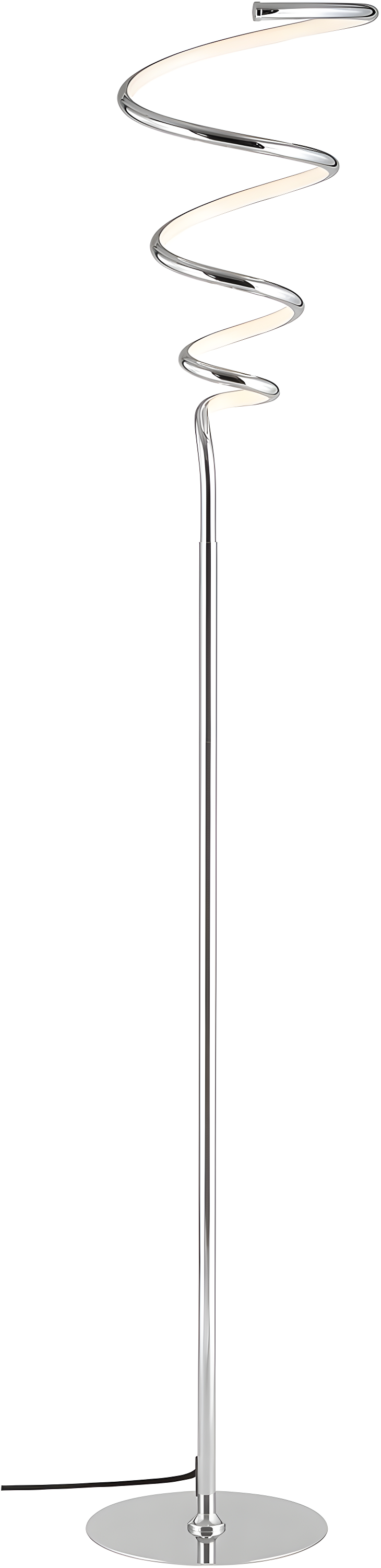 JONATHAN Y JYL7027A Scribble 60.5" Modern Dimmable Metal Integrated LED Floor Lamp, Contemporary, Minimalist, Glam for living room, dinning room, bedroom, office, Chrome