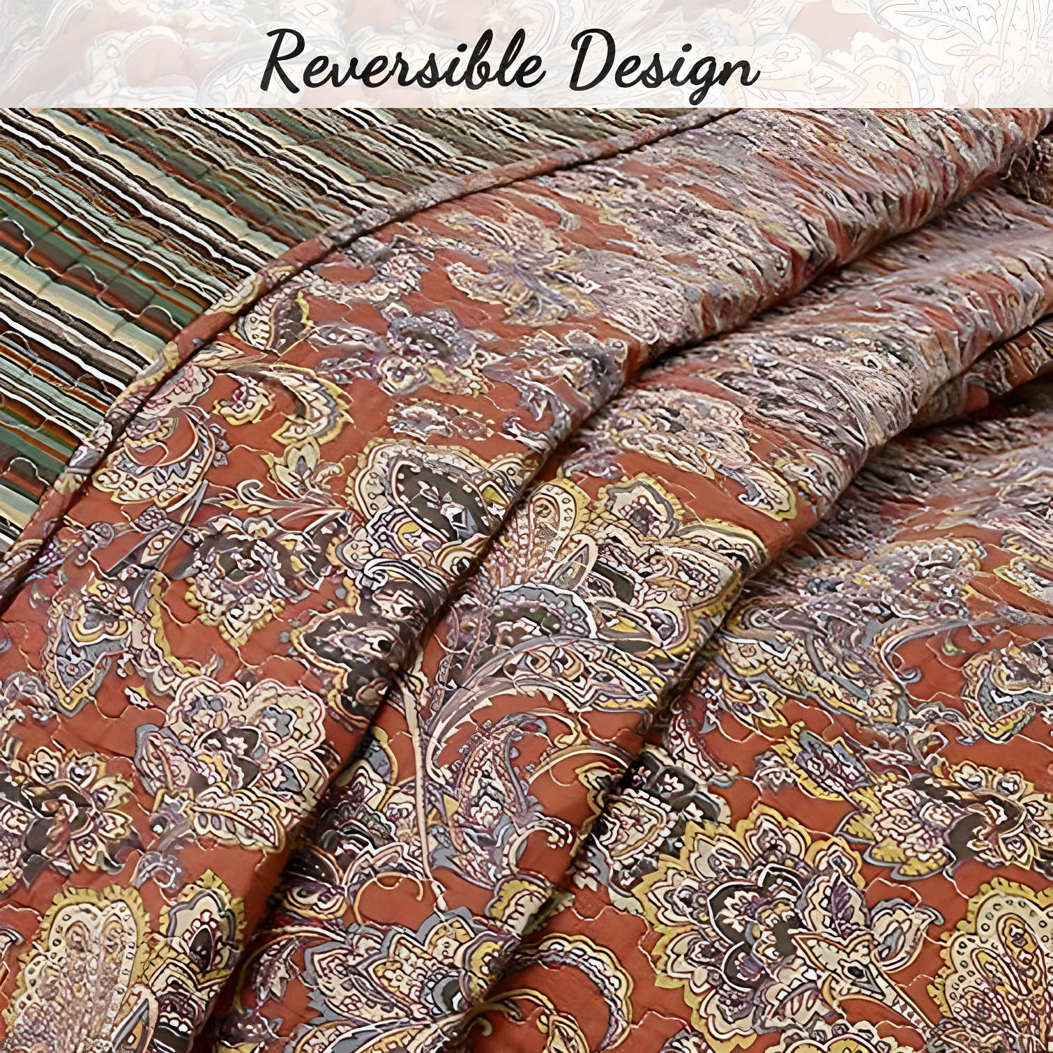 Traditional Cotton Paisley Quilt Set