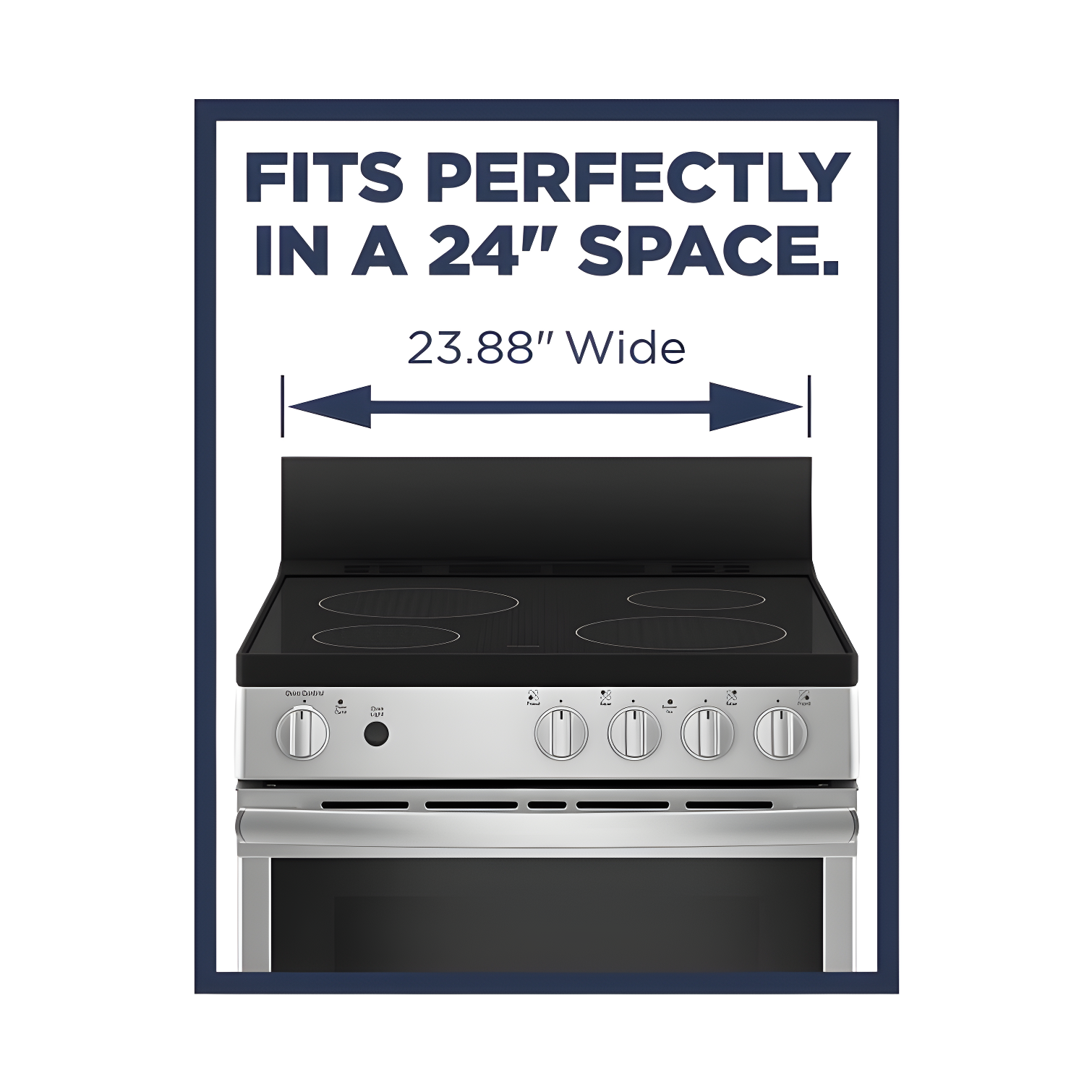 24" 2.9 Cu. Ft. Freestanding Electric Range with Modular Backguard