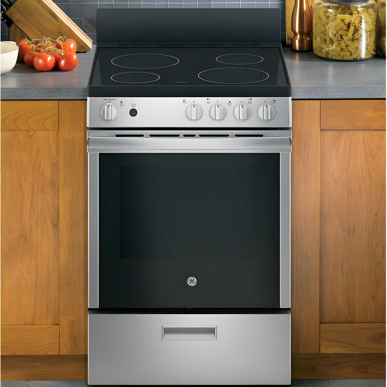 24" 2.9 Cu. Ft. Freestanding Electric Range with Modular Backguard