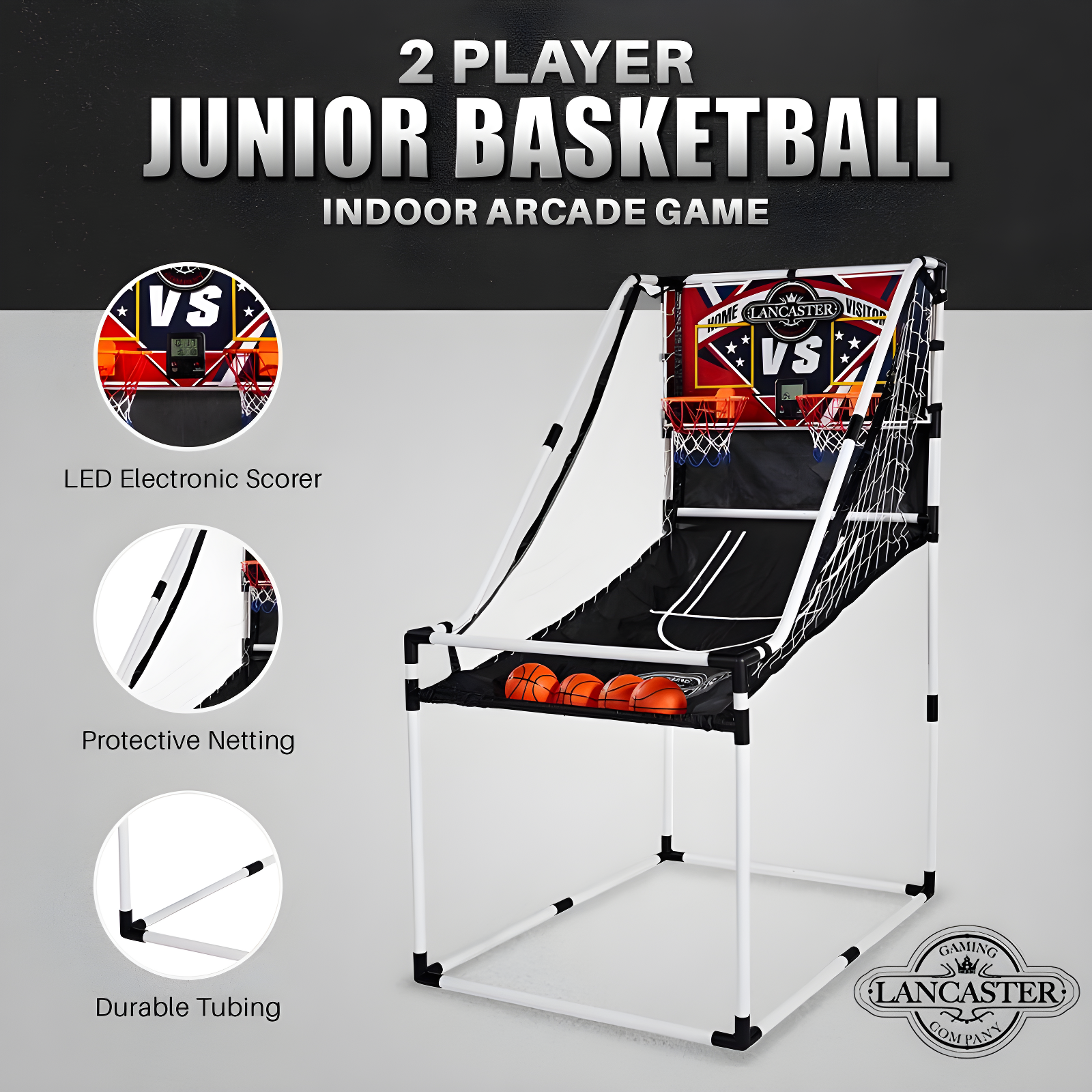 Lancaster Gaming Lancaster Gaming 2 Player Basketball Arcade Game
