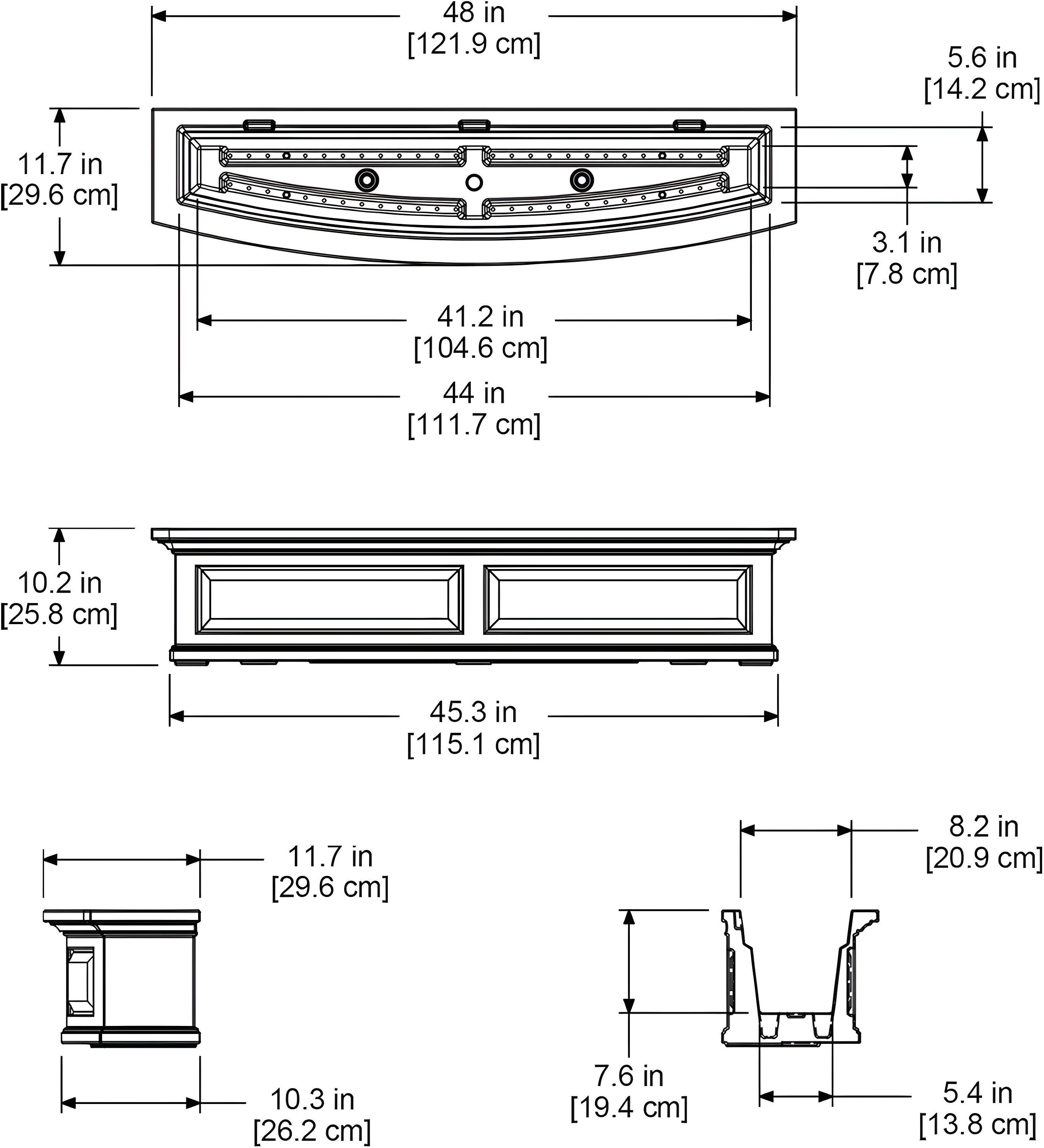 Mayne Inc. Nantucket Resin Window Box with Water Reservoir