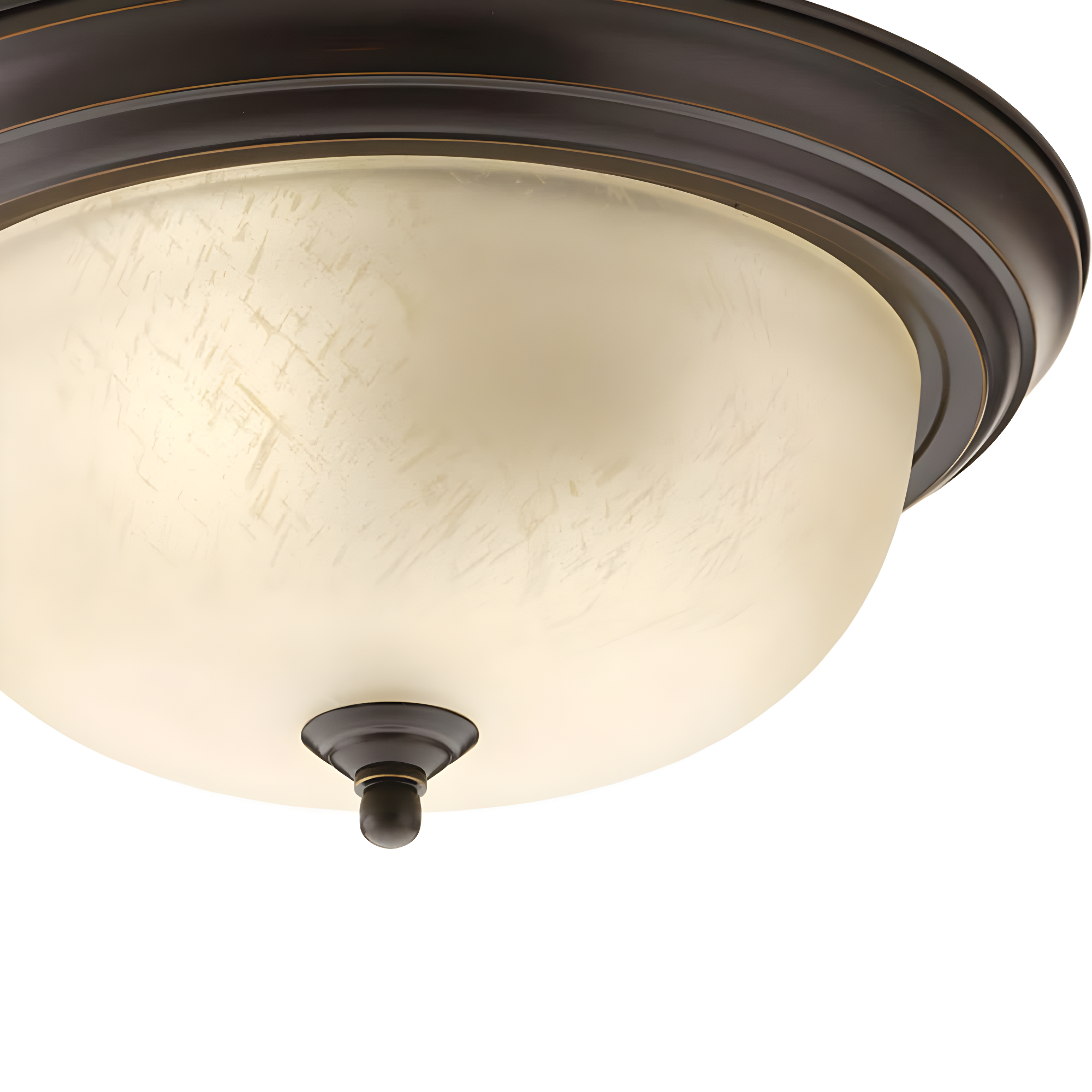 Progress Lighting Melon 2-Light Flush Mount, Brushed Nickel, Alabaster Glass Shade