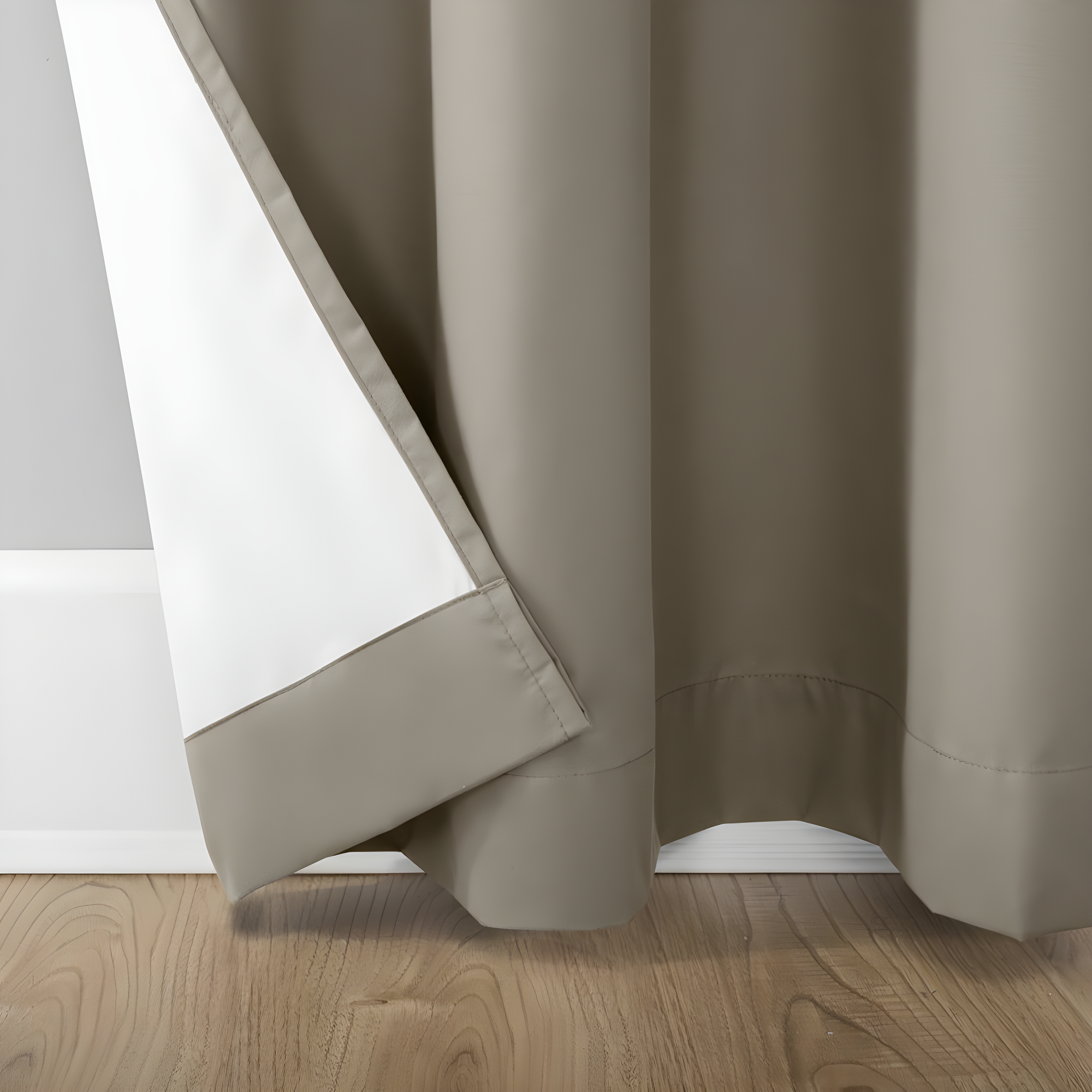 40"x84" Sun Zero 100% Blackout Cyrus Thermal Back Tab Curtain Panel Beige: Modern Indoor Solid Polyester