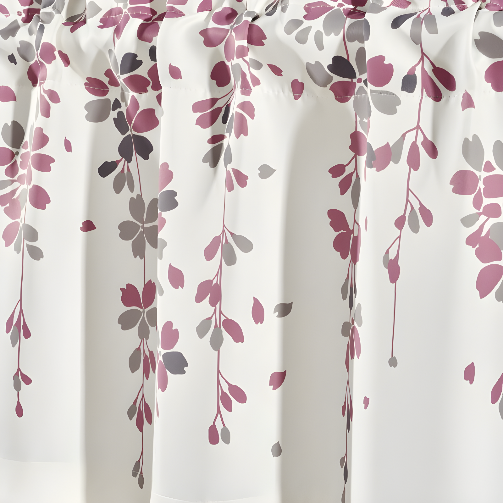 Floral Tailored 52'' W Window Valance