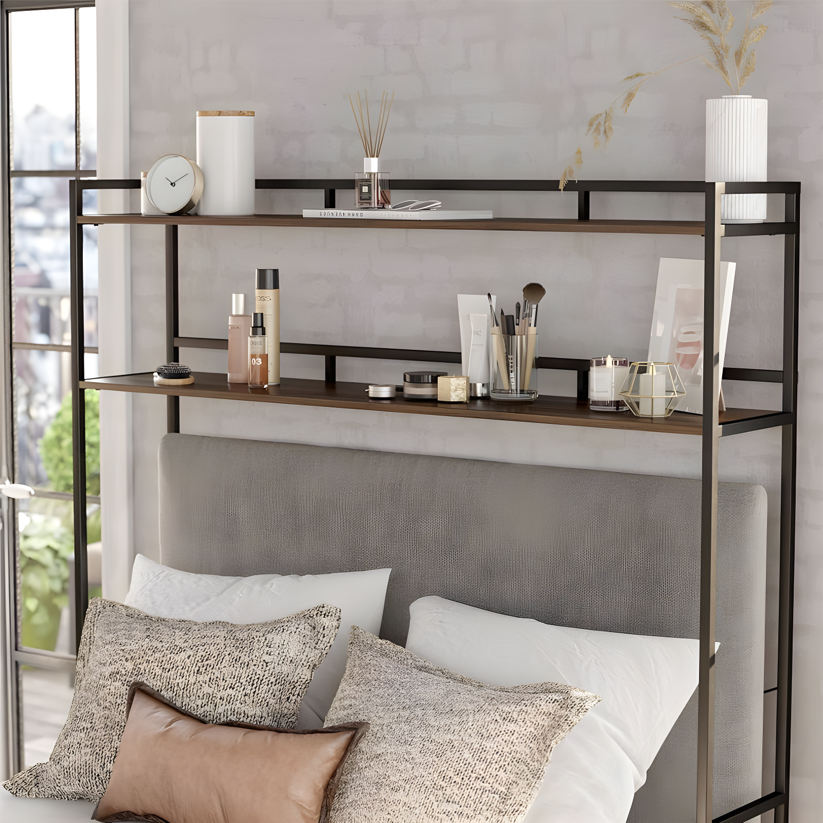 Novogratz Beverly Over-The-Bed Storage Shelves for Twin & XL Twin Beds